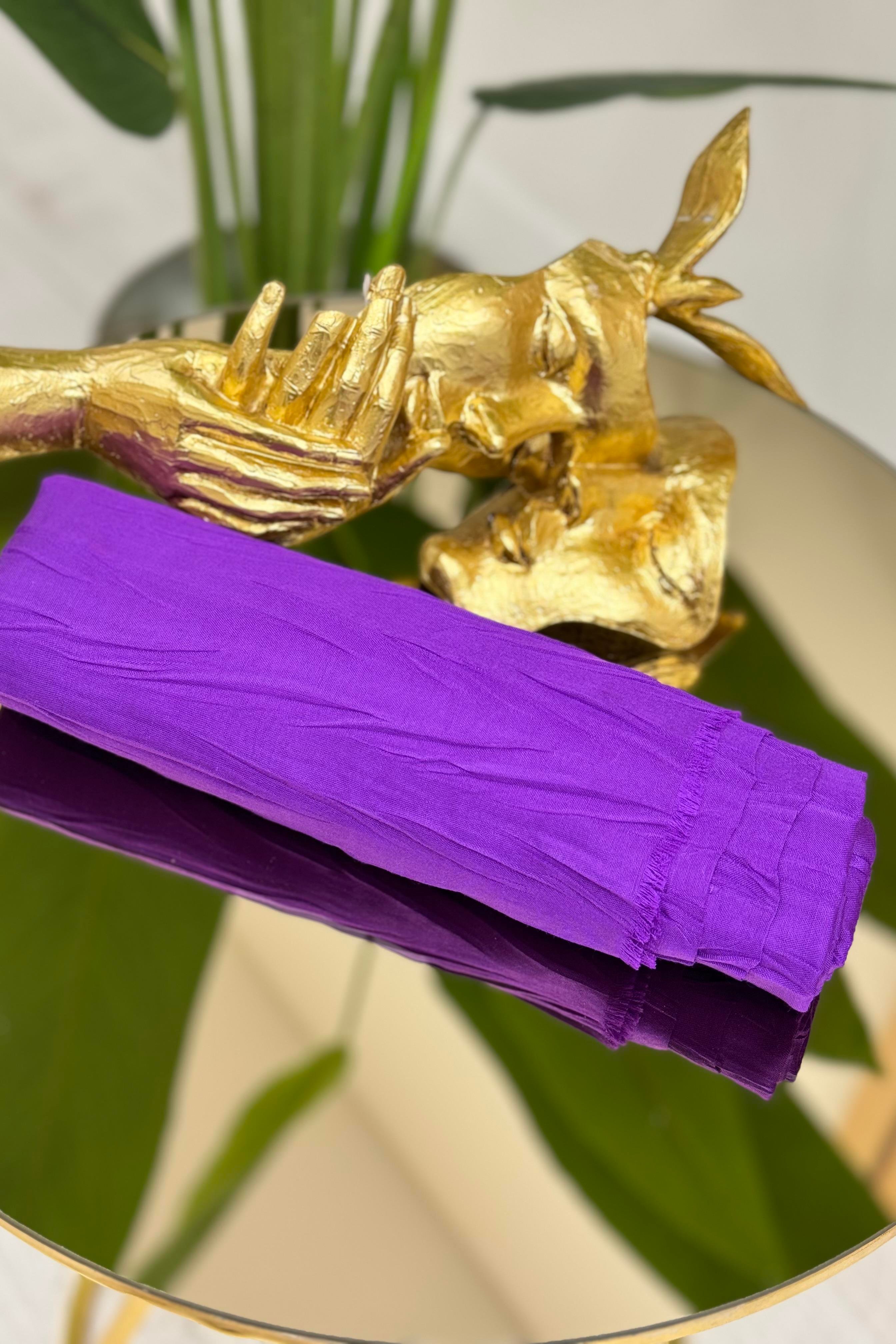 LEVİDOR Levidor 17694 Pliseli Şal - Mor Levidor 17694 Pliseli Şal - Mor - Bilen Giyim Şal