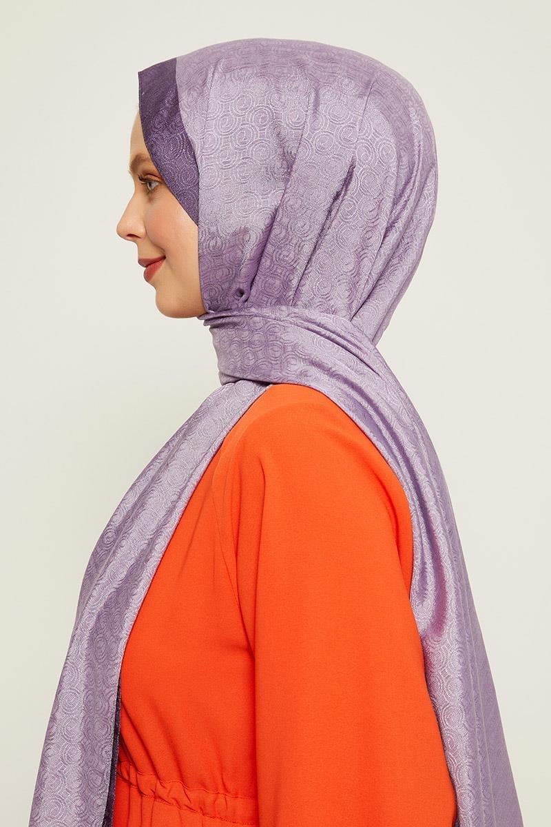 LEVİDOR Levidor 17856 Halka Desen Monogram Şal - Açık Mor  Şal 