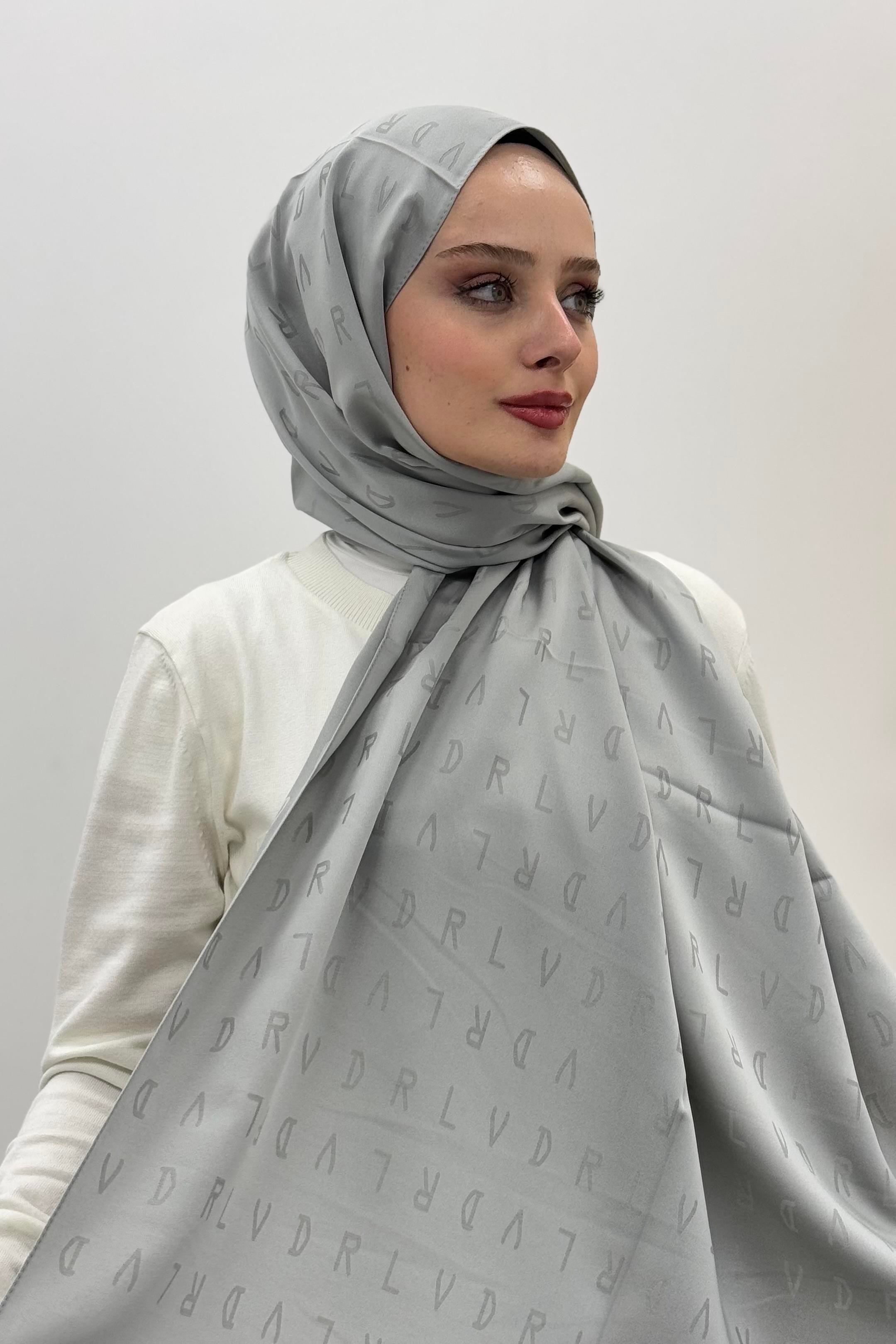 LEVİDOR Levidor 18559 Blue Jakar Şal - Gümüş  Şal 