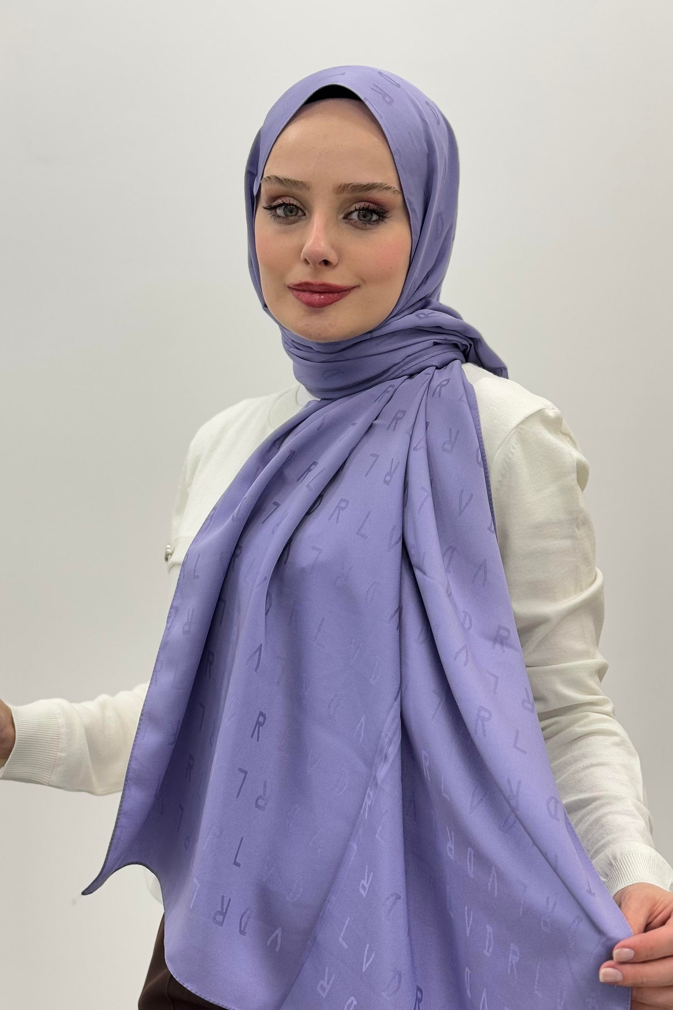 LEVİDOR Levidor 18559 Blue Jakar Şal - Lila  Şal 