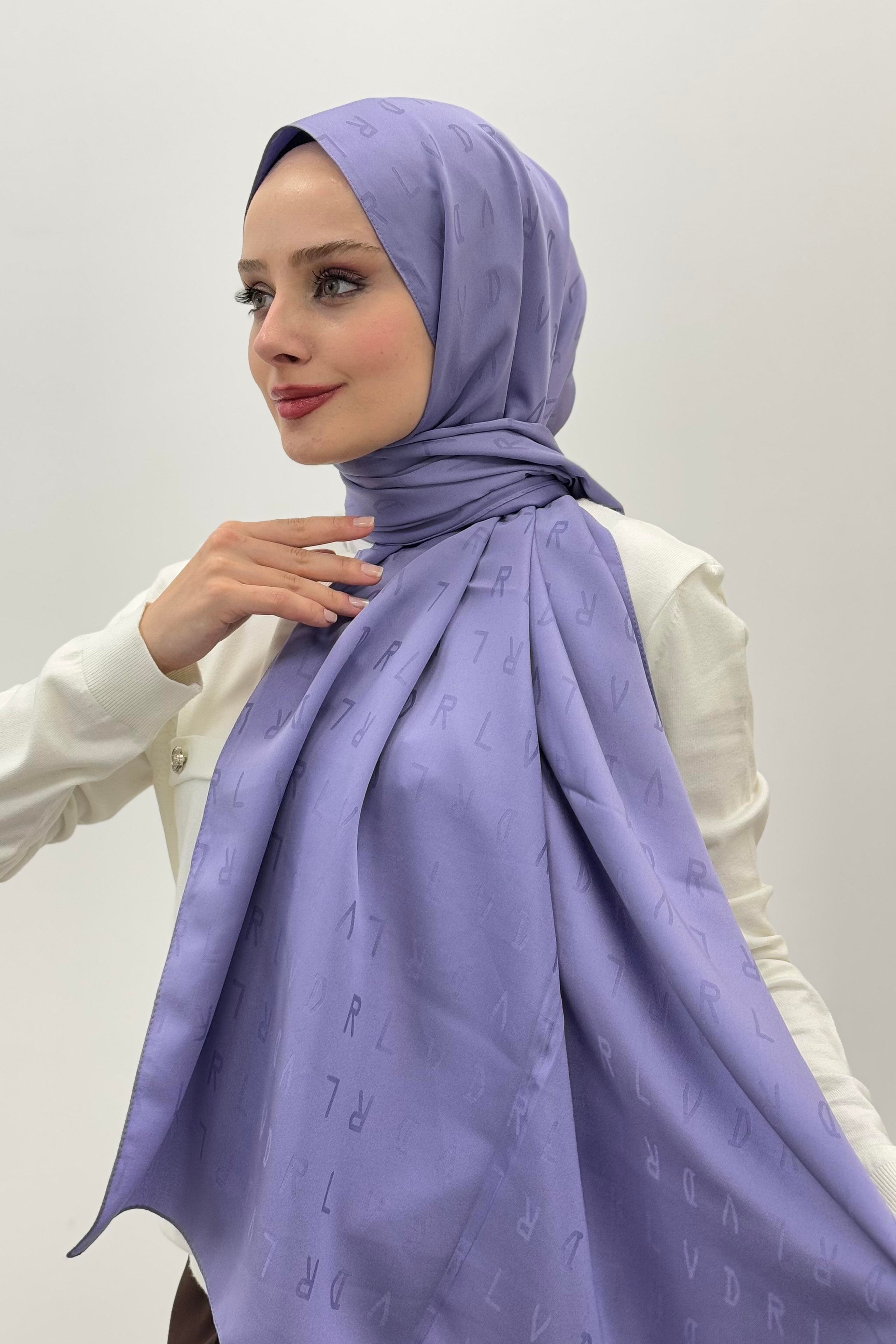 LEVİDOR Levidor 18559 Blue Jakar Şal - Lila  Şal 