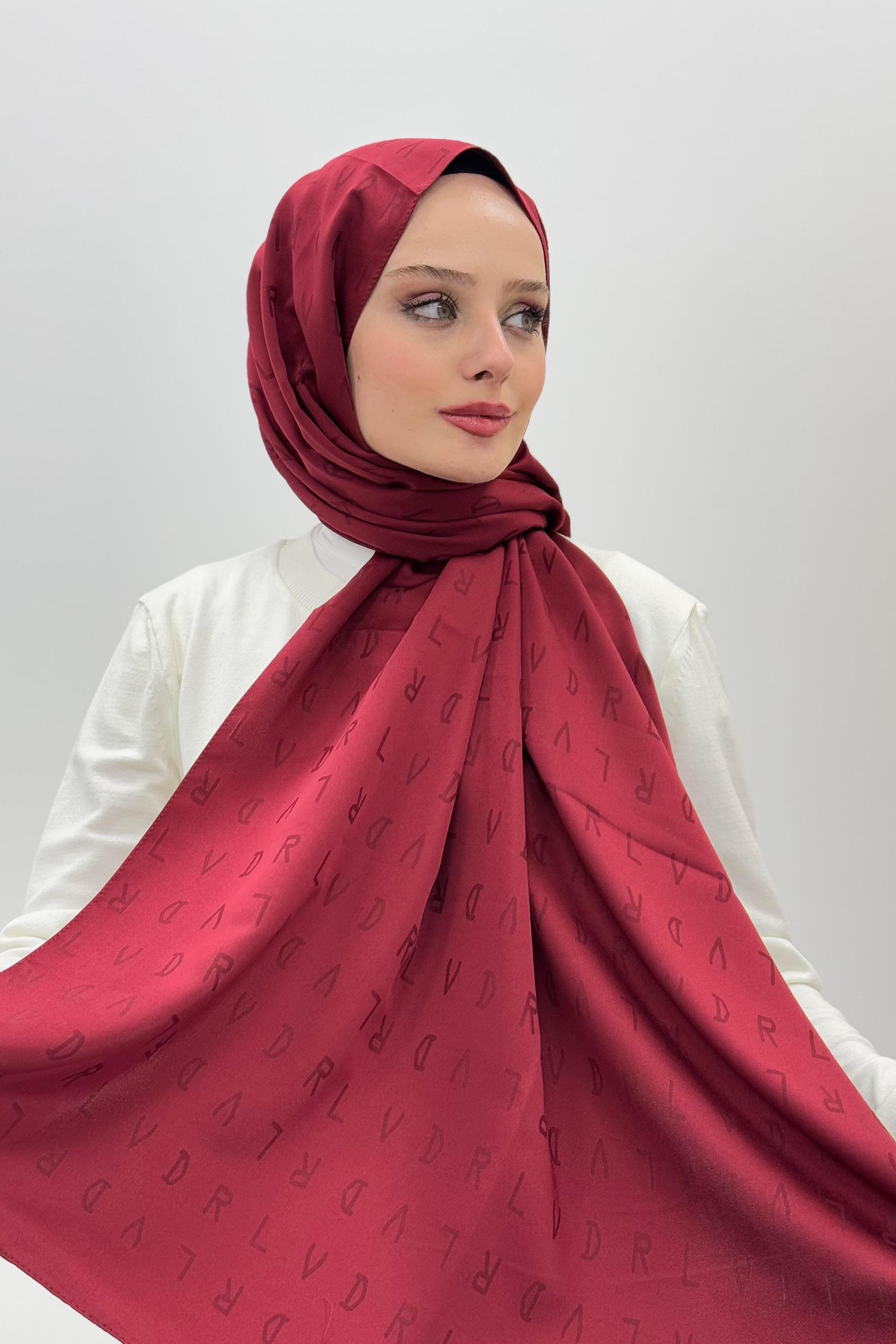 LEVİDOR Levidor 18559 Blue Jakar Şal - Mürdüm  Şal 