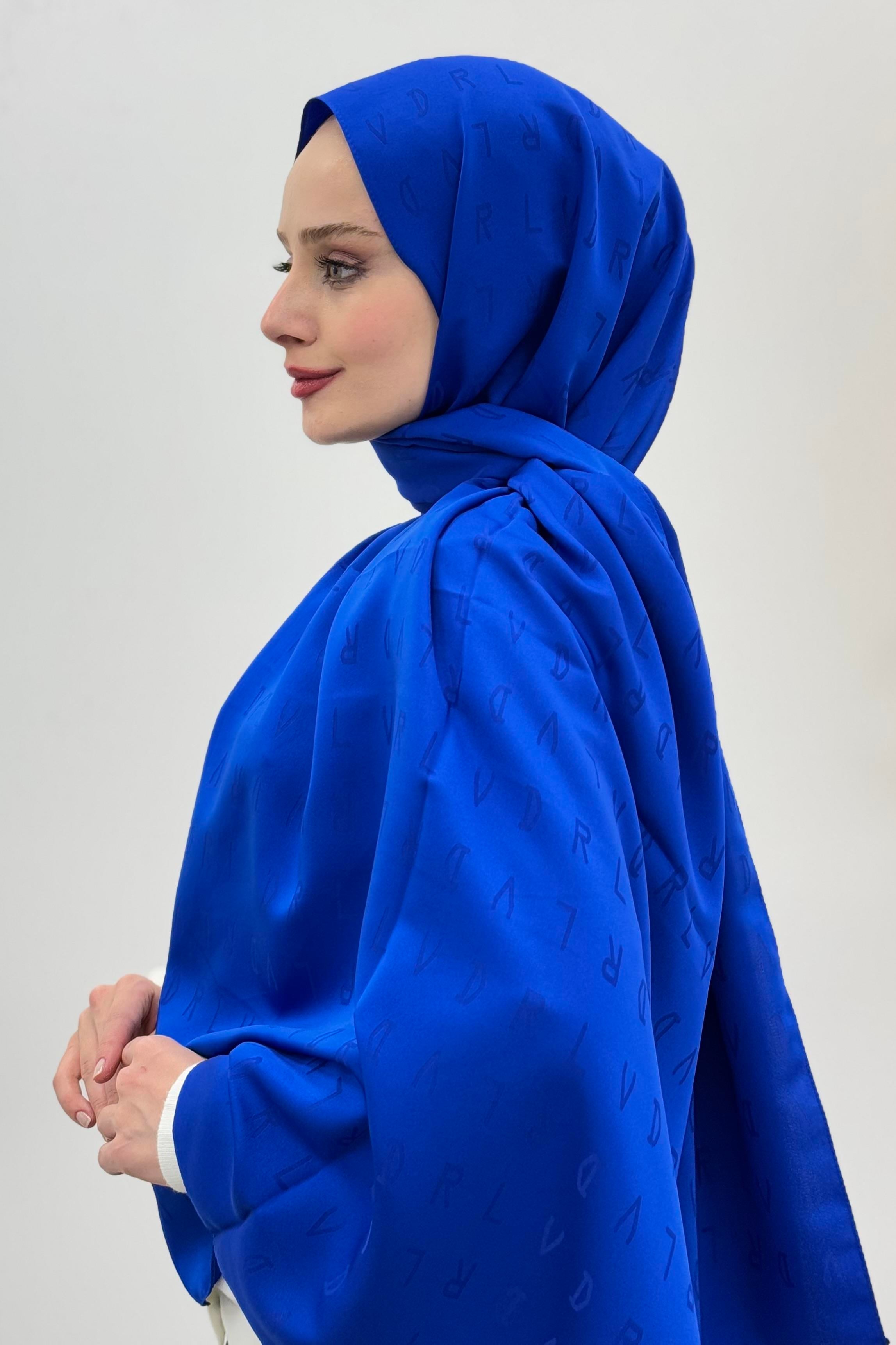 LEVİDOR Levidor 18559 Blue Jakar Şal - Saks  Şal 