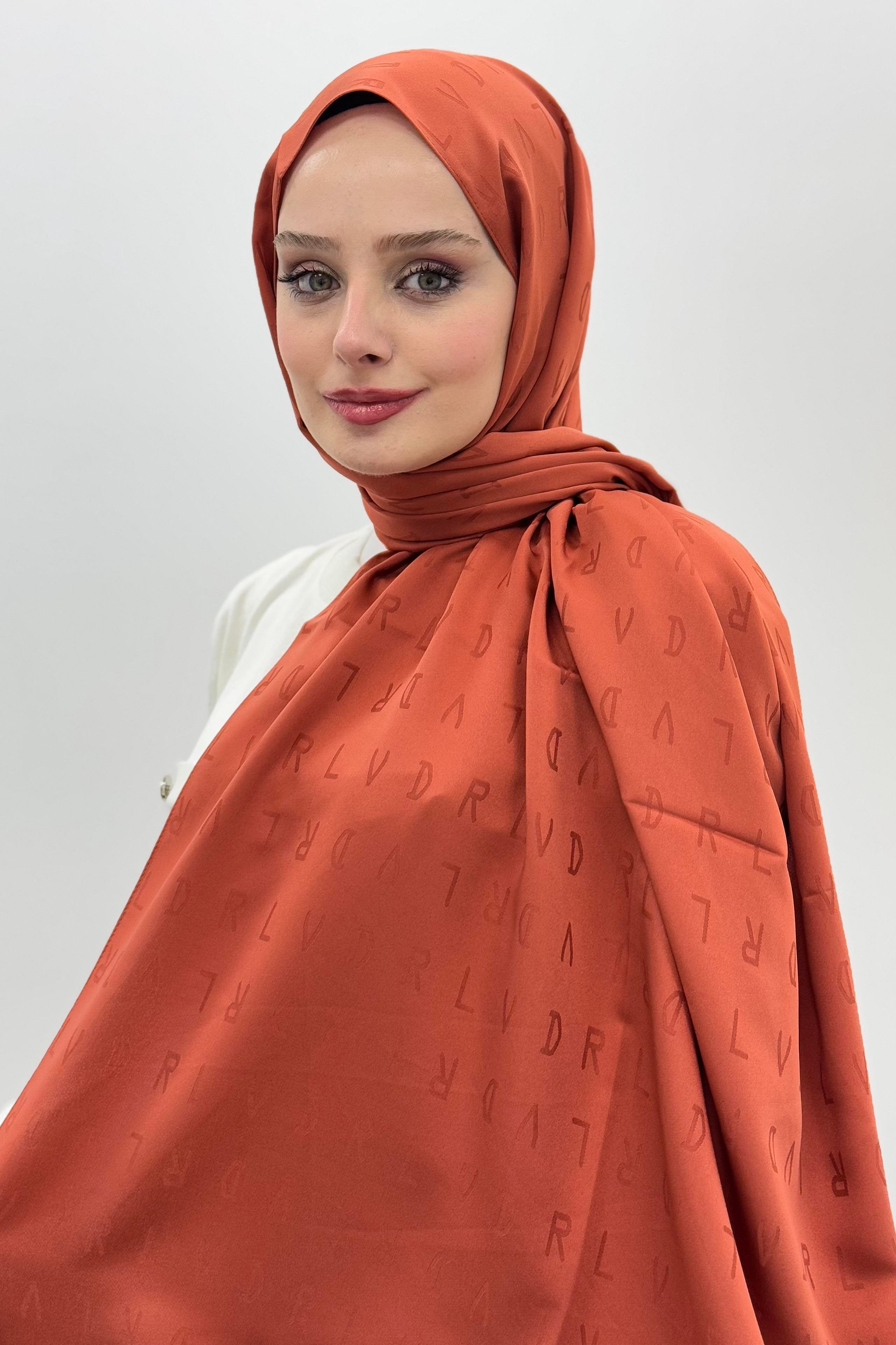 LEVİDOR Levidor 18559 Blue Jakar Şal - Şeftali  Şal 