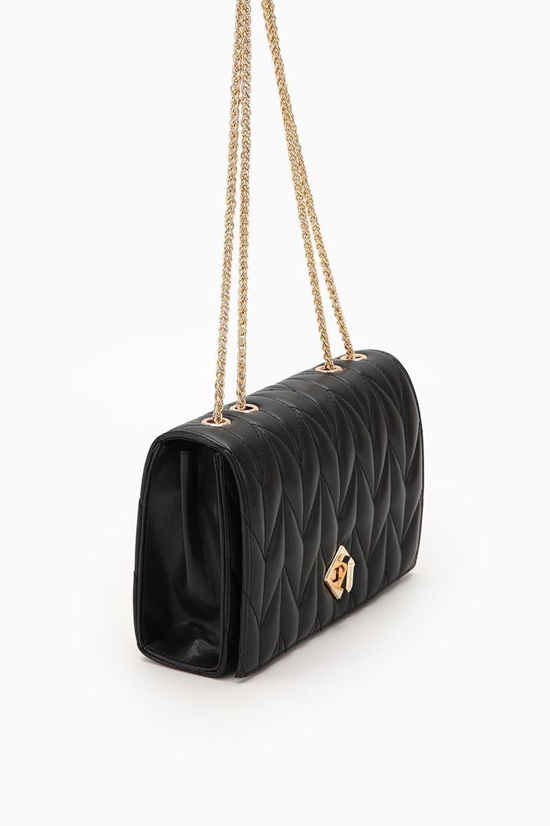 LEVİDOR Levidor 930075 Baklava Dikiş Detay Çanta - Siyah  Çanta 