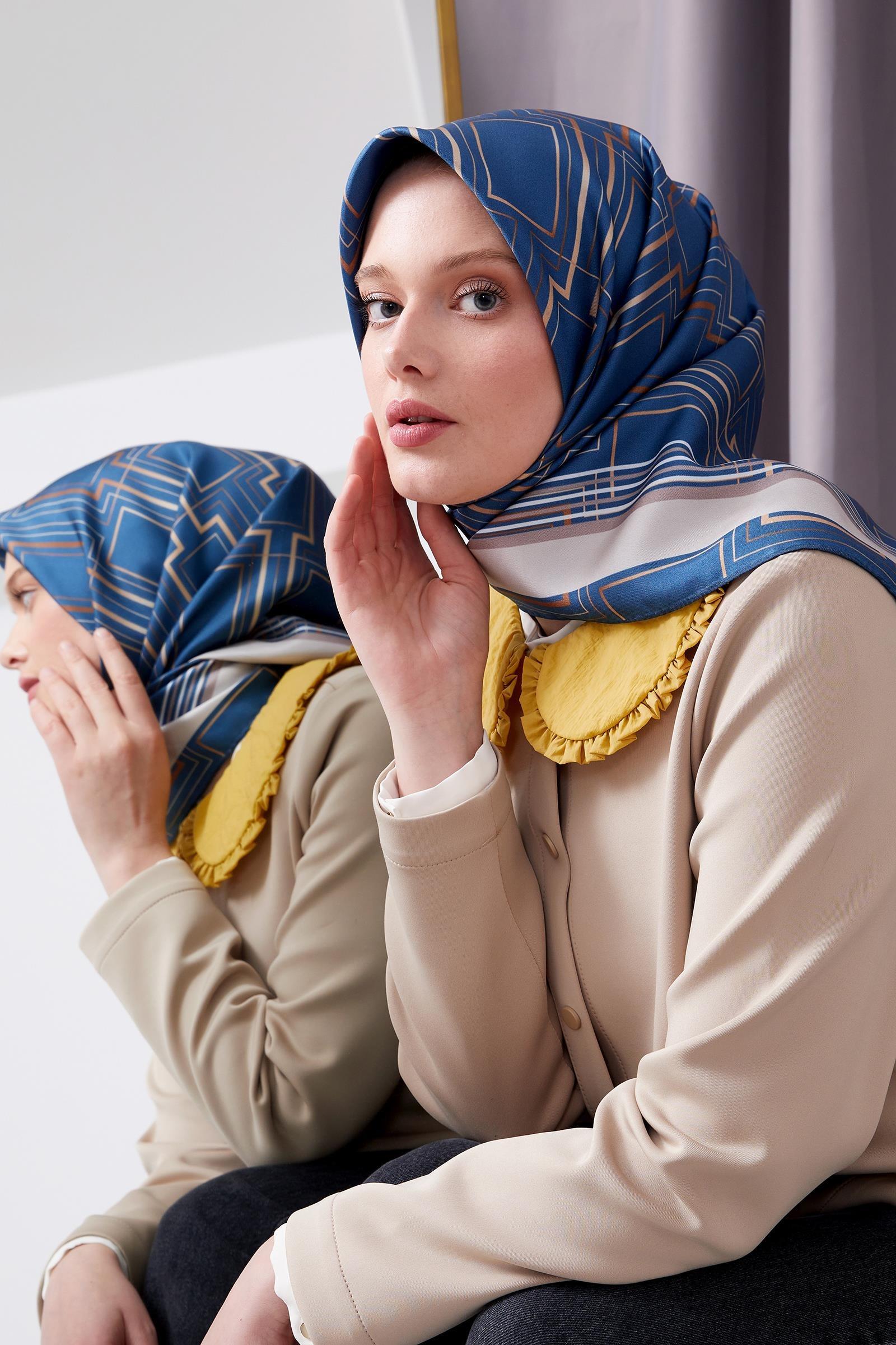 LEVİDOR Levidor I-4125 Twill İpek Eşarp - Tek Renk  Eşarp 