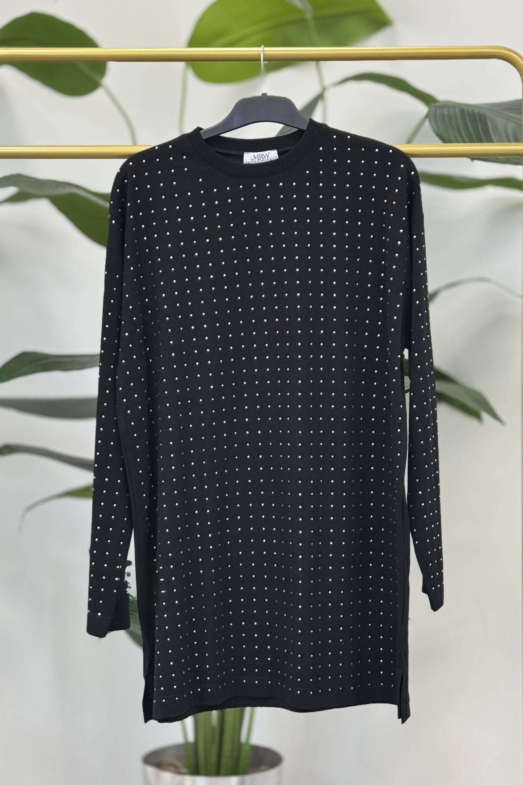 MERWİSH Merwish 1386 Taşlı  Tunik - Siyah Merwish 1386 Taşlı  Tunik - Bilen Giyim Tunik 