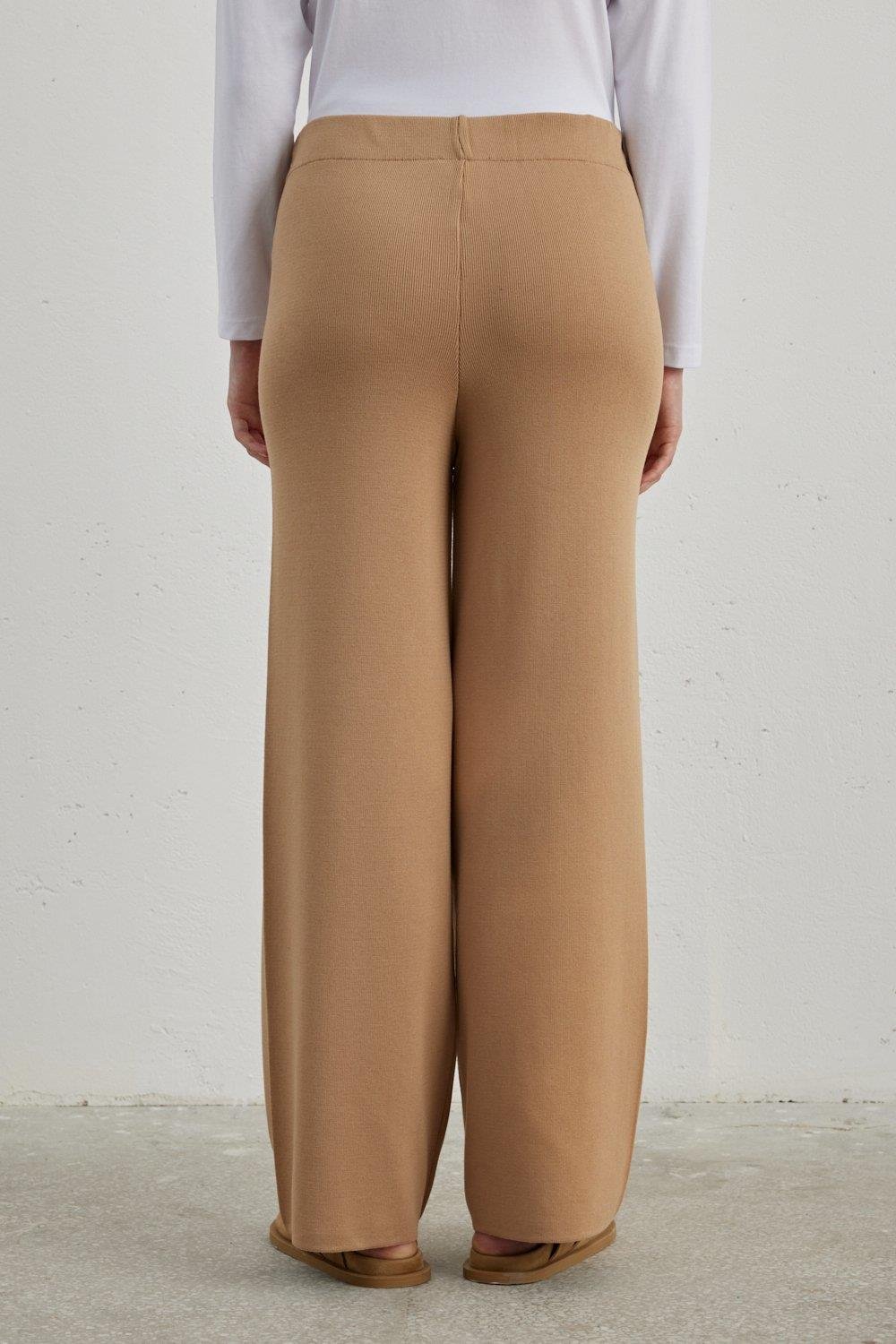 MERWİSH Merwish 709 Basic Triko Pantolon - Camel  Pantolon