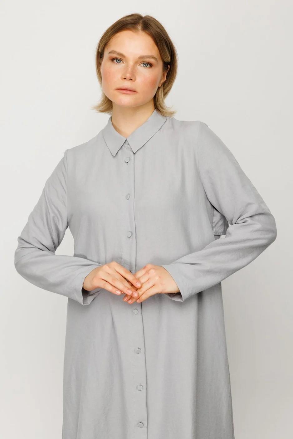 MİCCA Micca 241597M Nuovo Pelerin Tunik - Gri  Tunik 