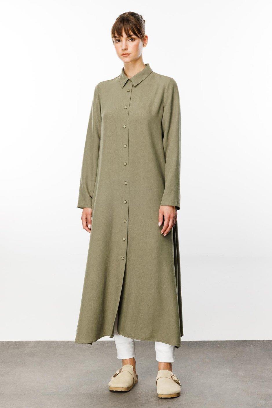 MİCCA Micca 241597M Nuovo Pelerin Tunik - Haki Micca 241597M Nuovo Pelerin Tunik - Bilen Giyim Tunik 