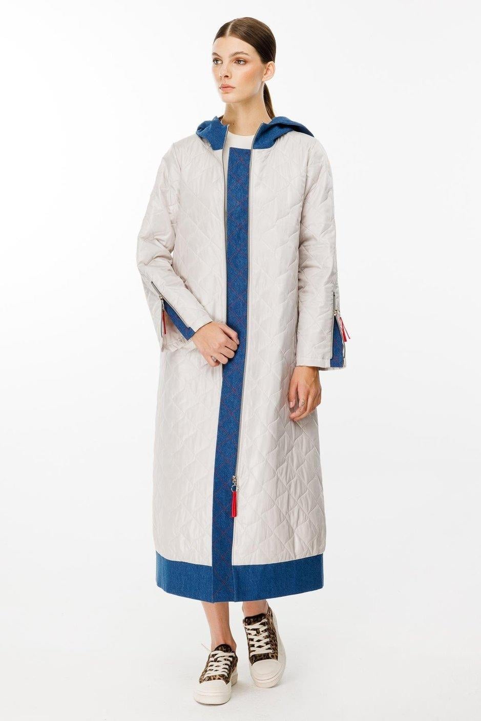 MİCCA Micca 242598 Denim Rouge Kapitone Dolgulu Mont - Gri  Kaban & Mont 