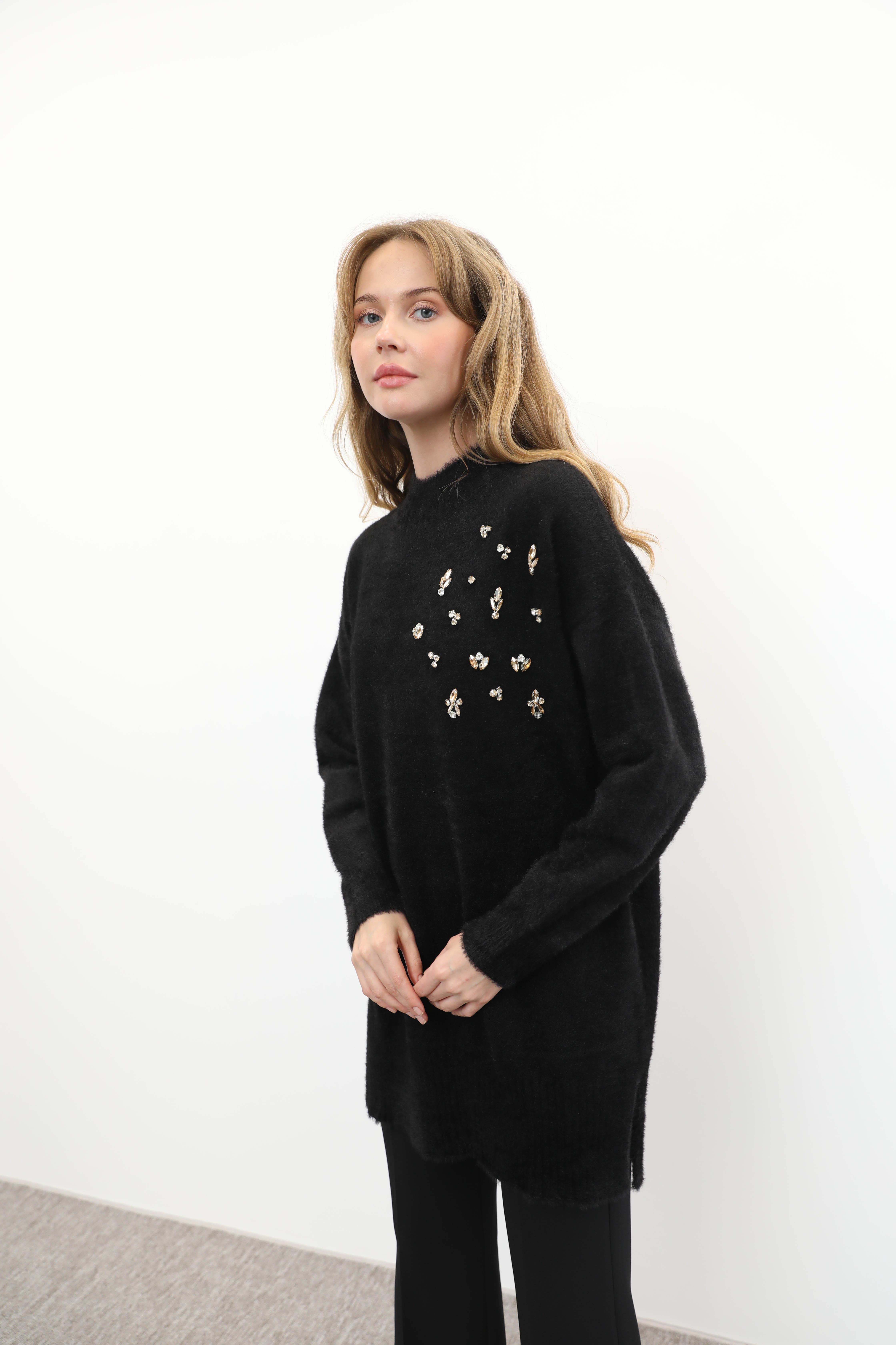 MİSSEMRAMİSS Missemramiss 4572 Maglione Angora Kazak - Siyah Missemramiss 4572 Maglione Angora Kazak - Siyah - Bilen Giyim Kazak 