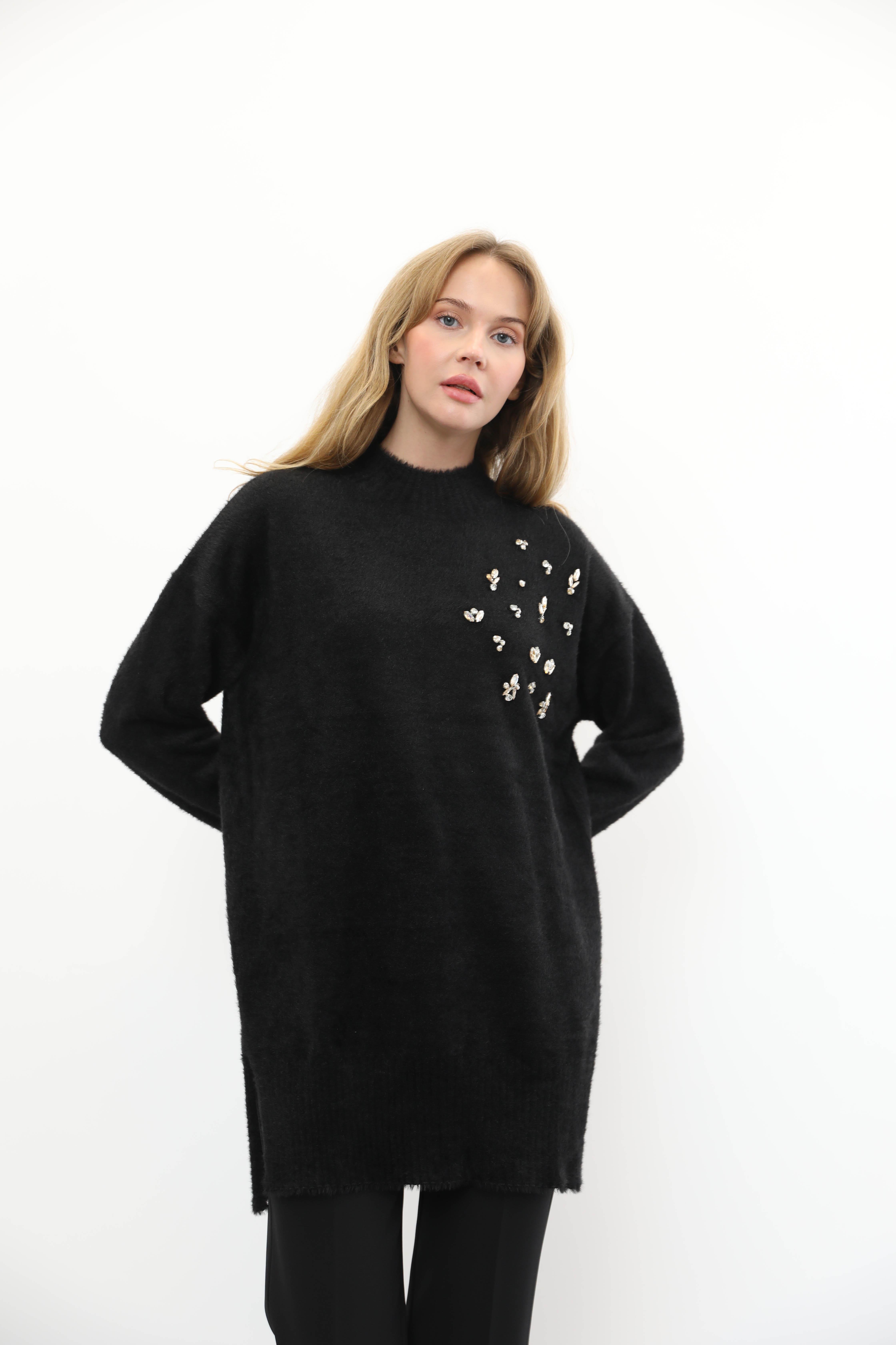 MİSSEMRAMİSS Missemramiss 4572 Maglione Angora Kazak - Siyah Missemramiss 4572 Maglione Angora Kazak - Siyah - Bilen Giyim Kazak 