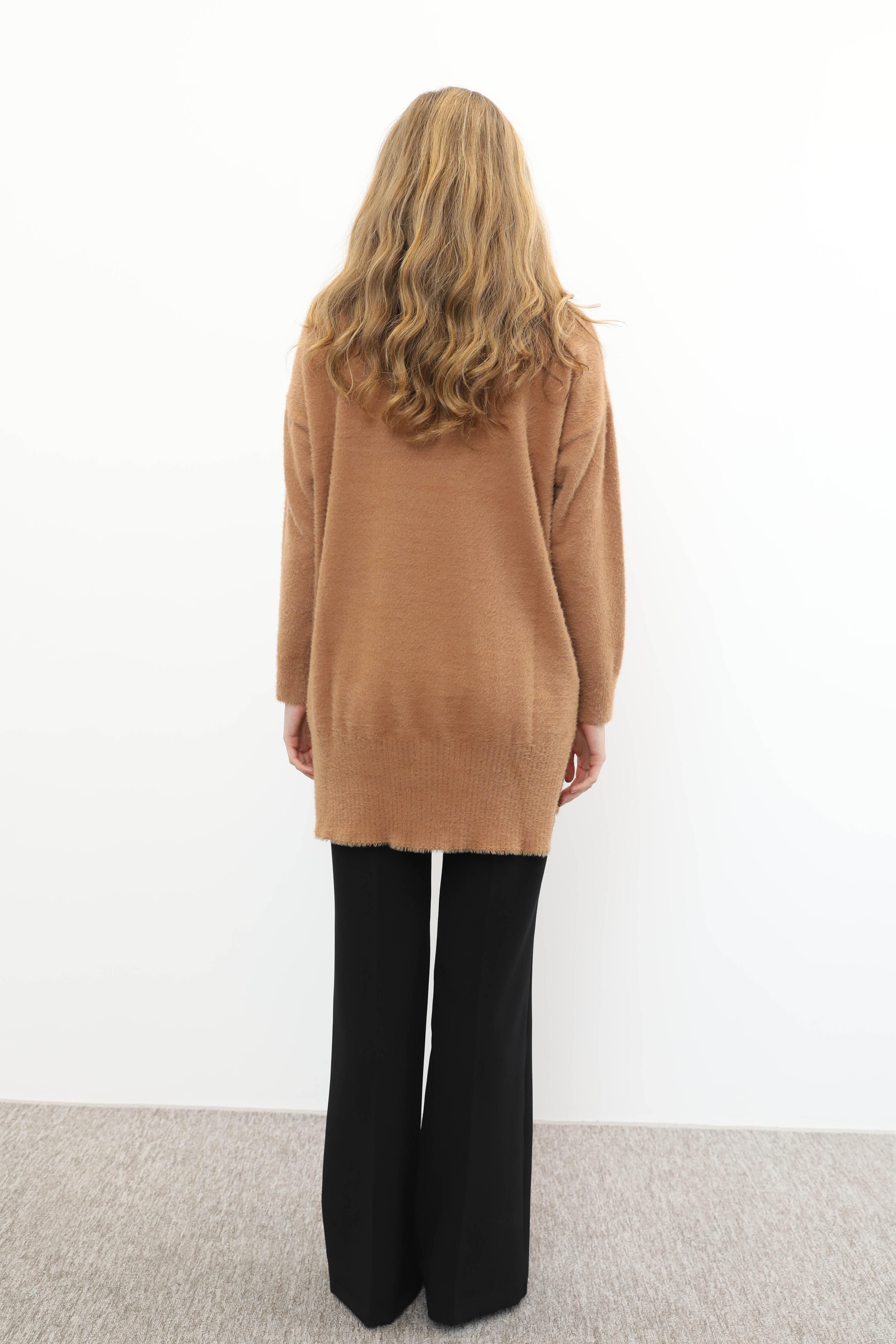 MİSSEMRAMİSS Missemramiss 4572 Maglione Angora Kazak - Camel Missemramiss 4572 Maglione Angora Kazak - Camel - Bilen Giyim Kazak 