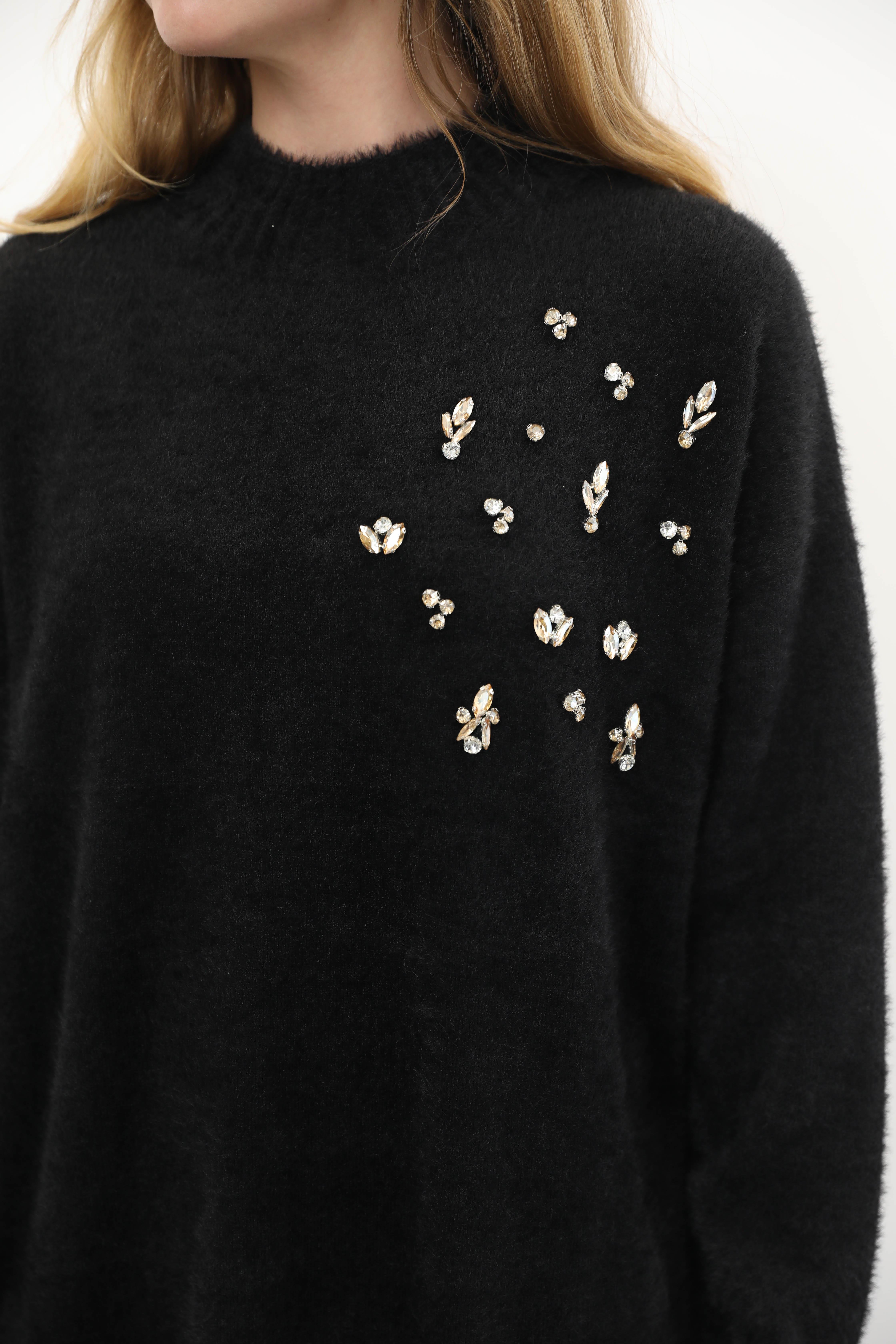 MİSSEMRAMİSS Missemramiss 4572 Maglione Angora Kazak - Siyah Missemramiss 4572 Maglione Angora Kazak - Siyah - Bilen Giyim Kazak 