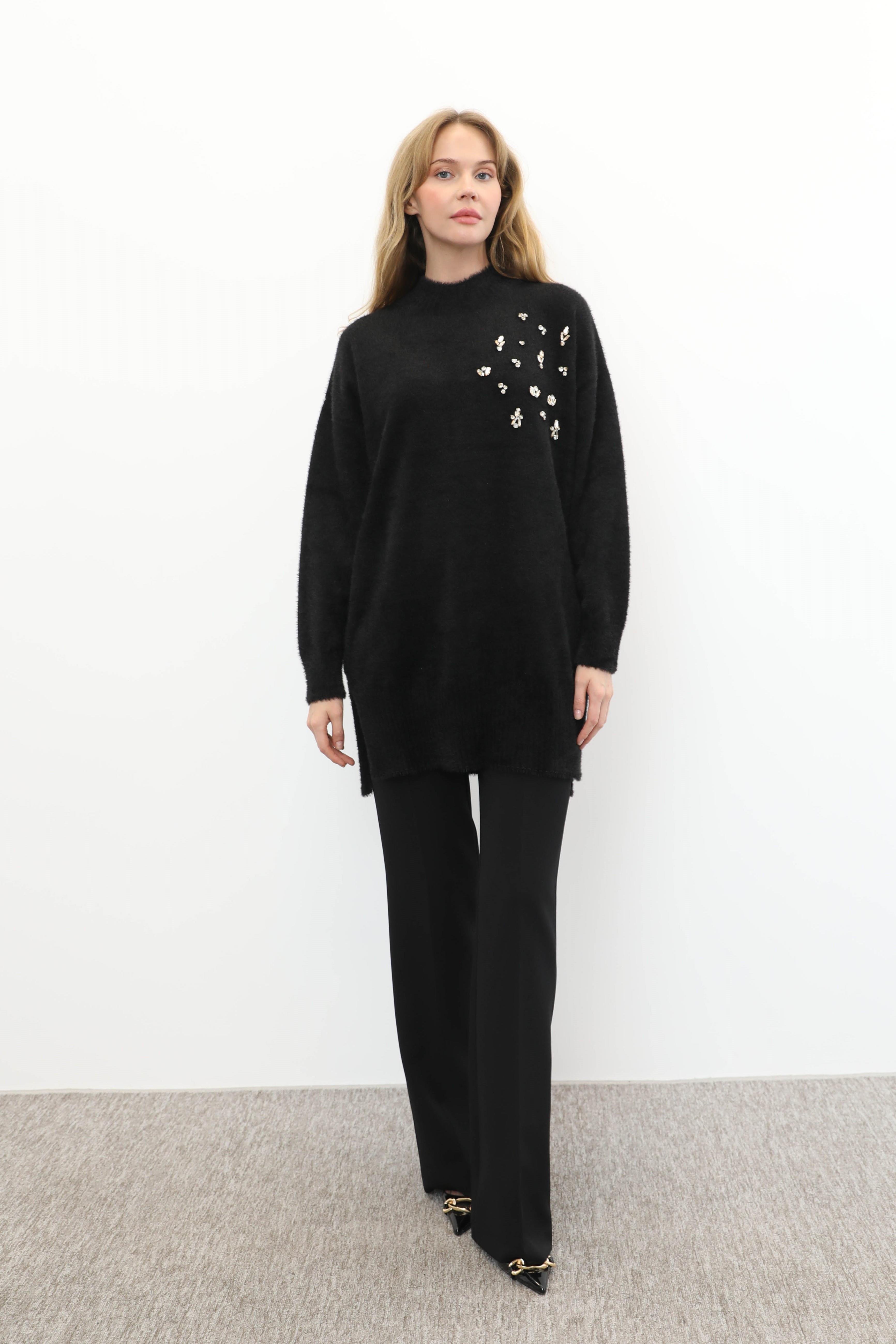 MİSSEMRAMİSS Missemramiss 4572 Maglione Angora Kazak - Siyah Missemramiss 4572 Maglione Angora Kazak - Siyah - Bilen Giyim Kazak 