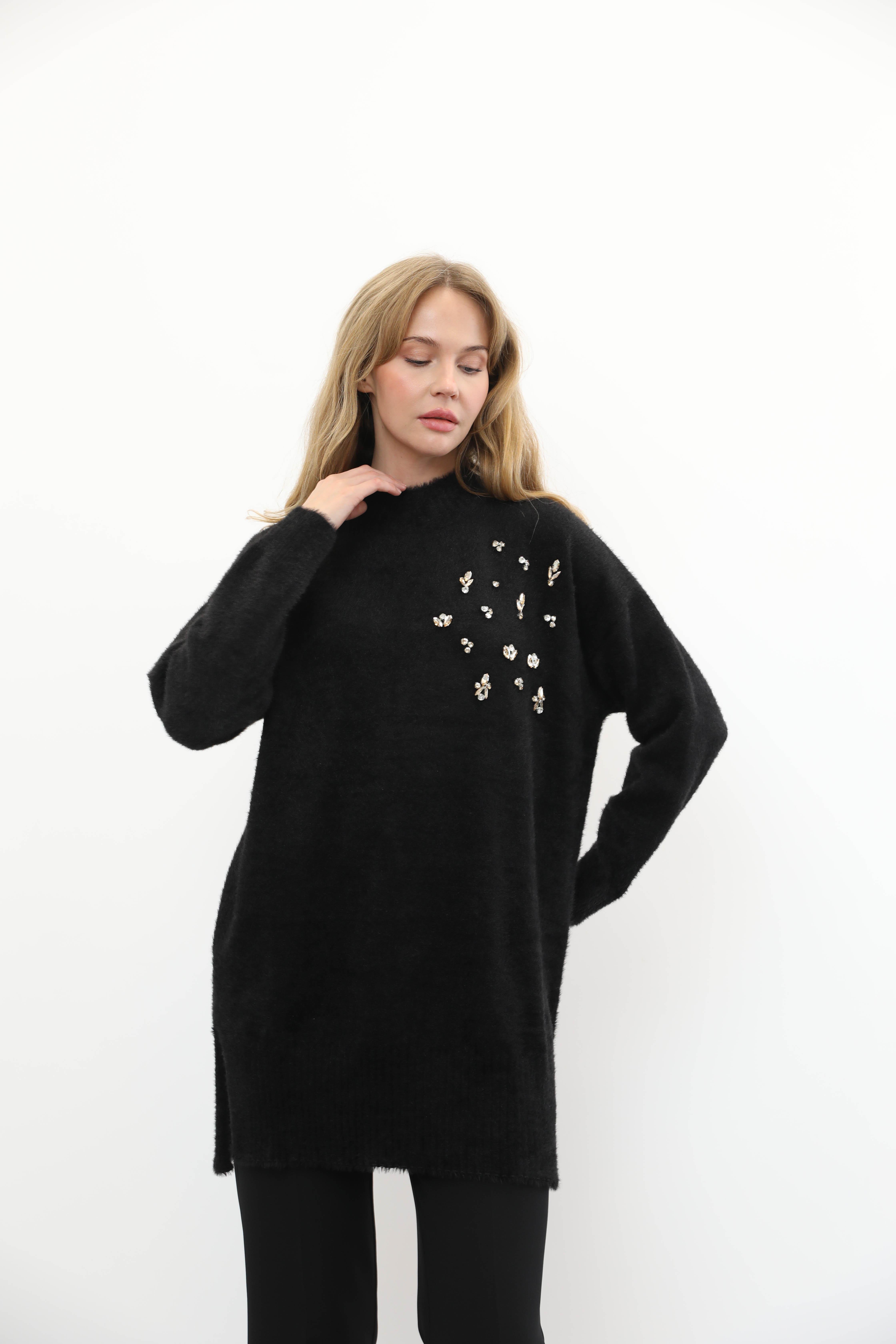 MİSSEMRAMİSS Missemramiss 4572 Maglione Angora Kazak - Siyah Missemramiss 4572 Maglione Angora Kazak - Siyah - Bilen Giyim Kazak 