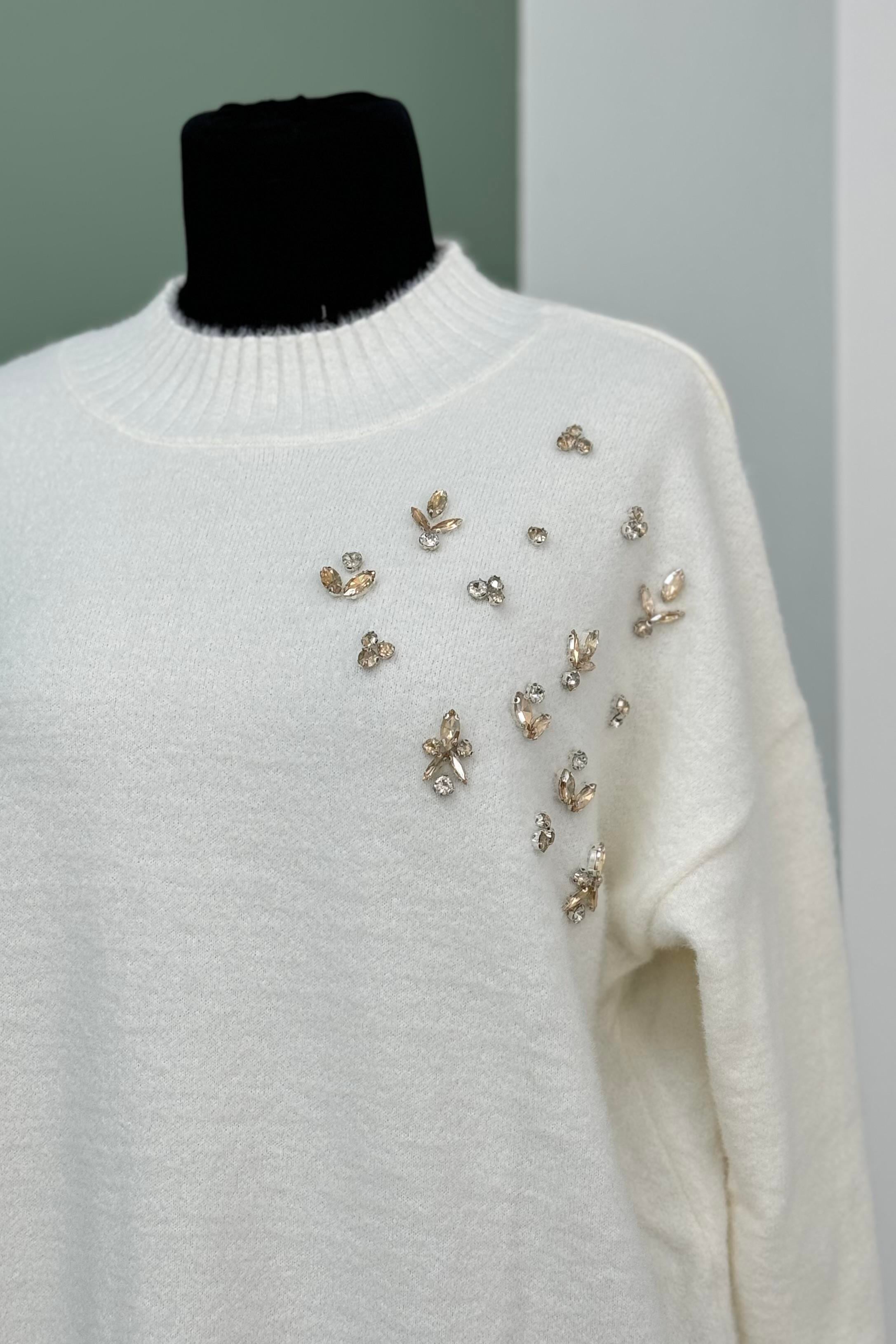 MİSSEMRAMİSS Missemramiss 4572 Maglione Angora Kazak - Ekru  Kazak 