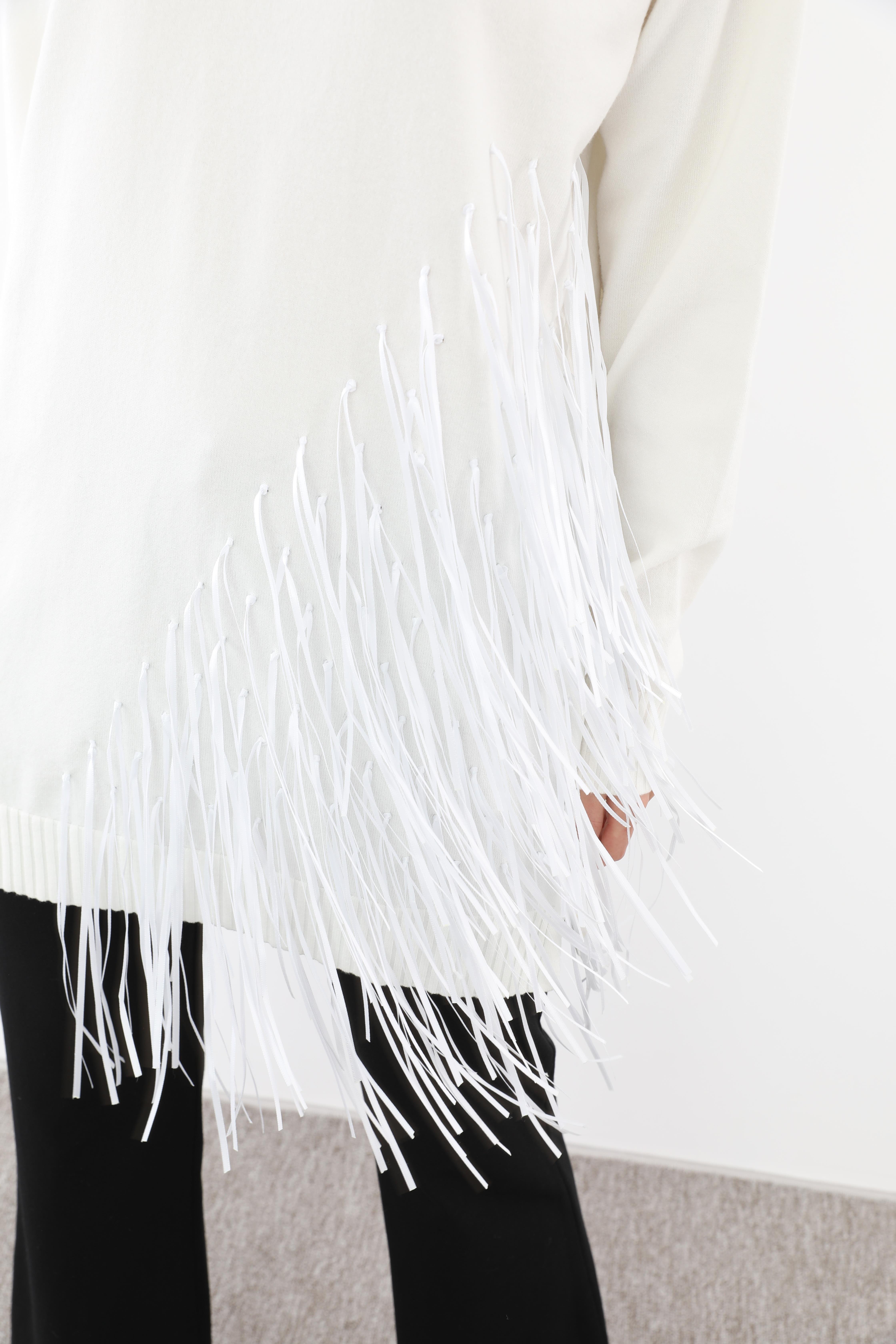 MİSSEMRAMİSS Missemramiss 4585 Rope Basic Triko Kazak - Ekru  Kazak 