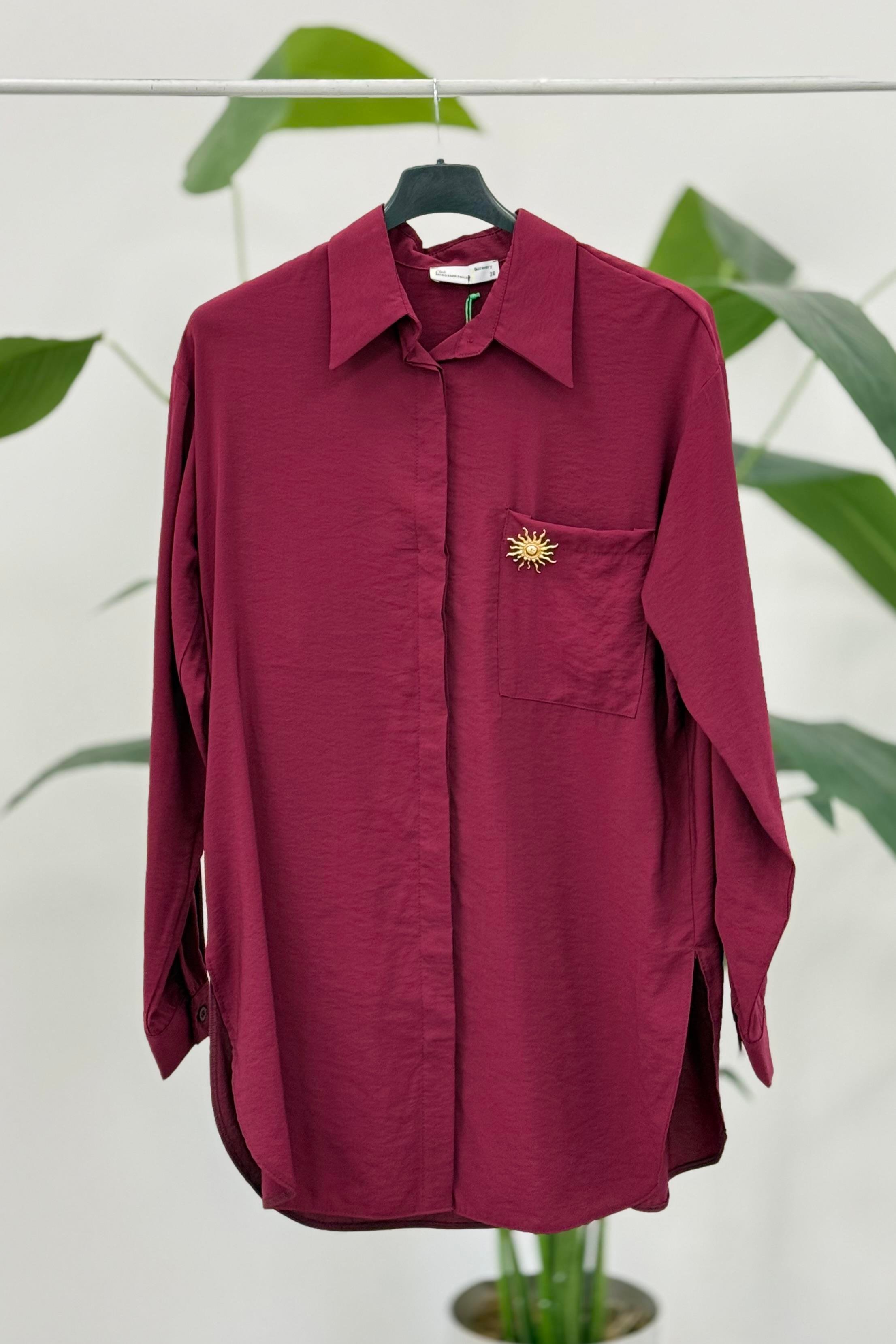MİSSEMRAMİSS Missemramiss 4825 SunShne Gömlek Tunik - Bordo Missemramiss 4825 SunShne Gömlek Tunik - Bilen Giyim Tunik 