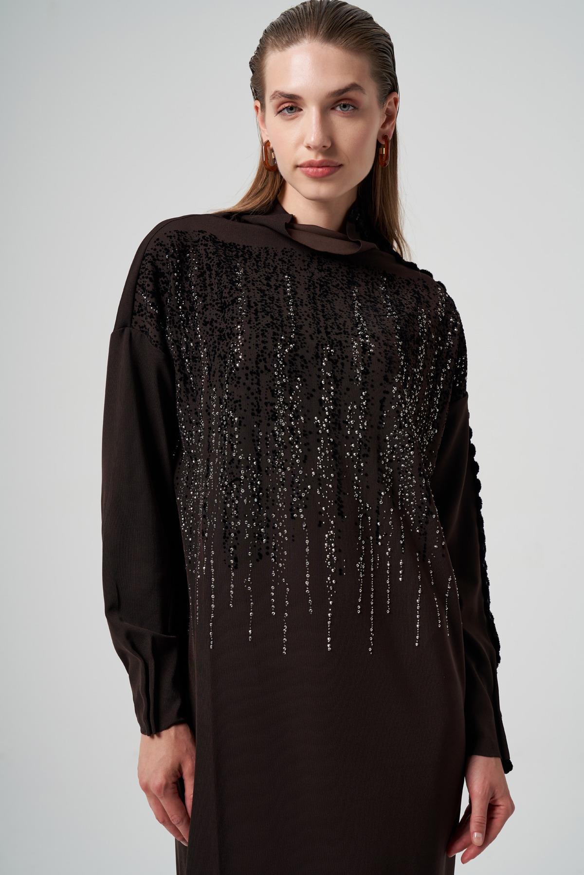 MİSSWHENCE Misswhence 36012 Tunik - Kahve  Tunik 