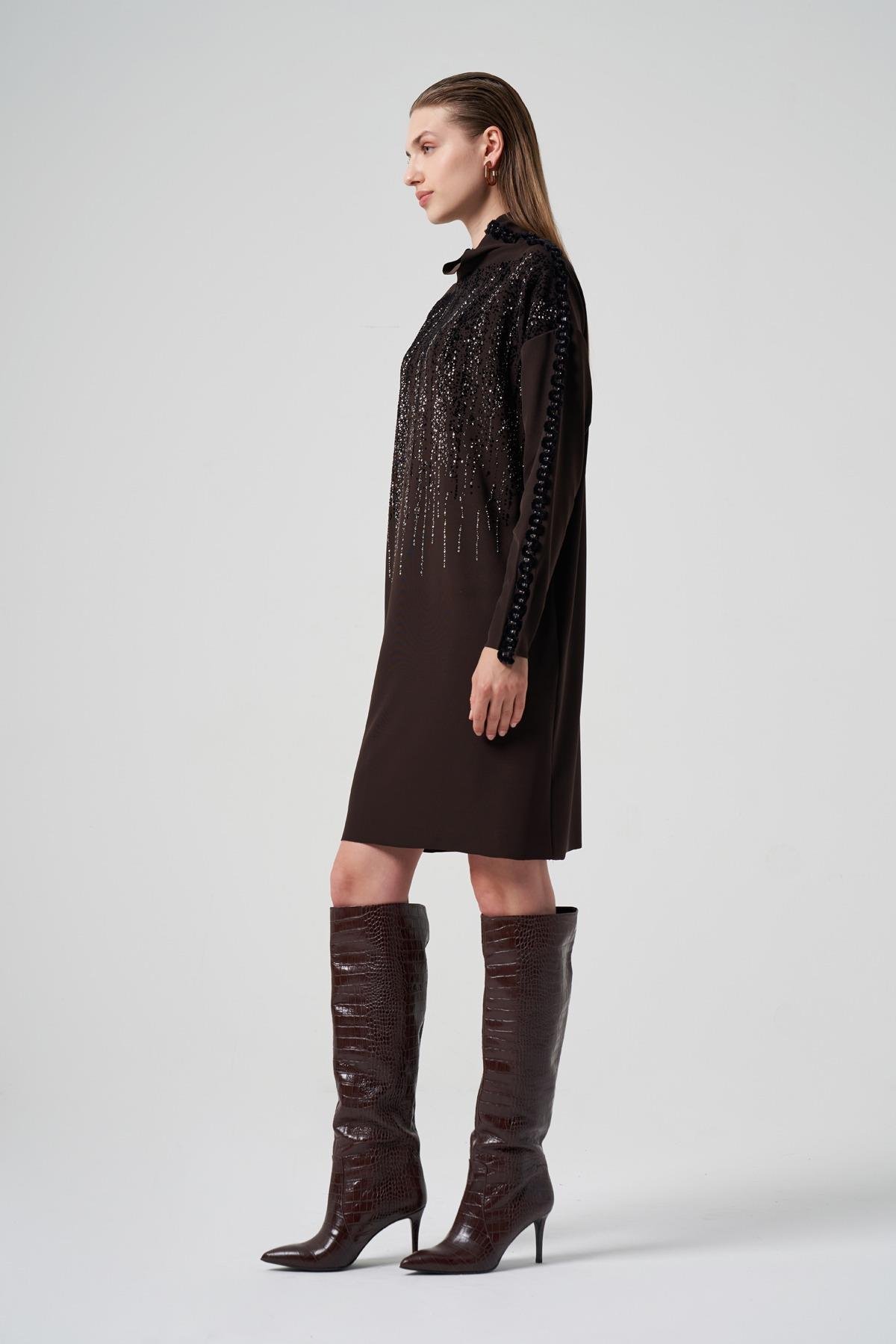 MİSSWHENCE Misswhence 36012 Tunik - Kahve  Tunik 