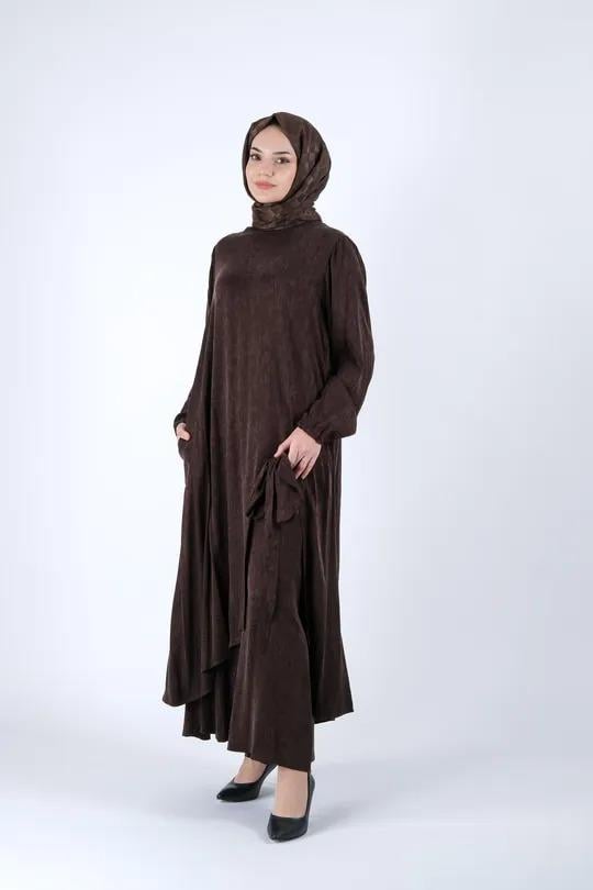 MİSSWHENCE Misswhence 36019 Tunik Takım - Kahverengi Misswhence 36019 Tunik Takım - Kahverengi - Bilen Giyim Takım 