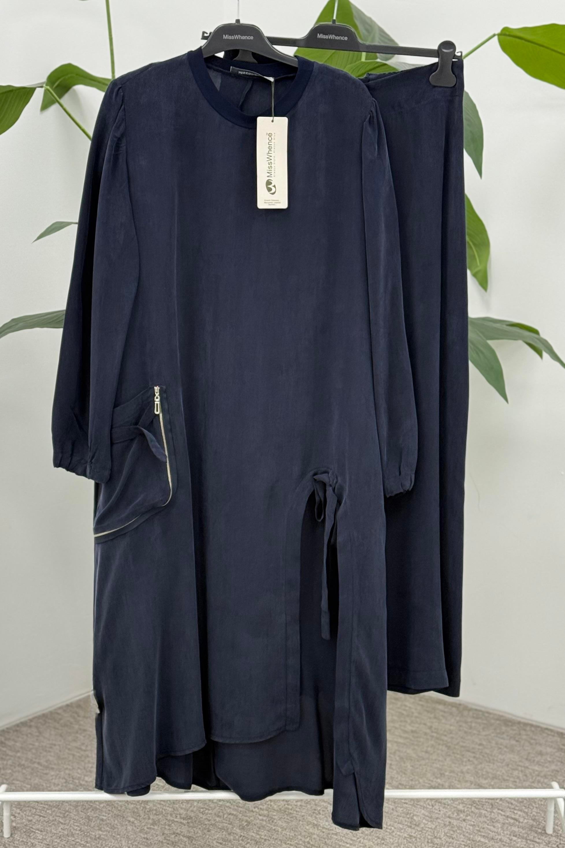 MİSSWHENCE Misswhence 37023 Tunik Takım - Lacivert Misswhence 37023 Tunik Takım - Bilen Giyim Takım 