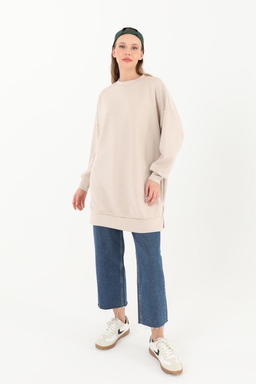 PUANE Modal Kumaş Tunik 10605 - Koyu Bej  Tunik 