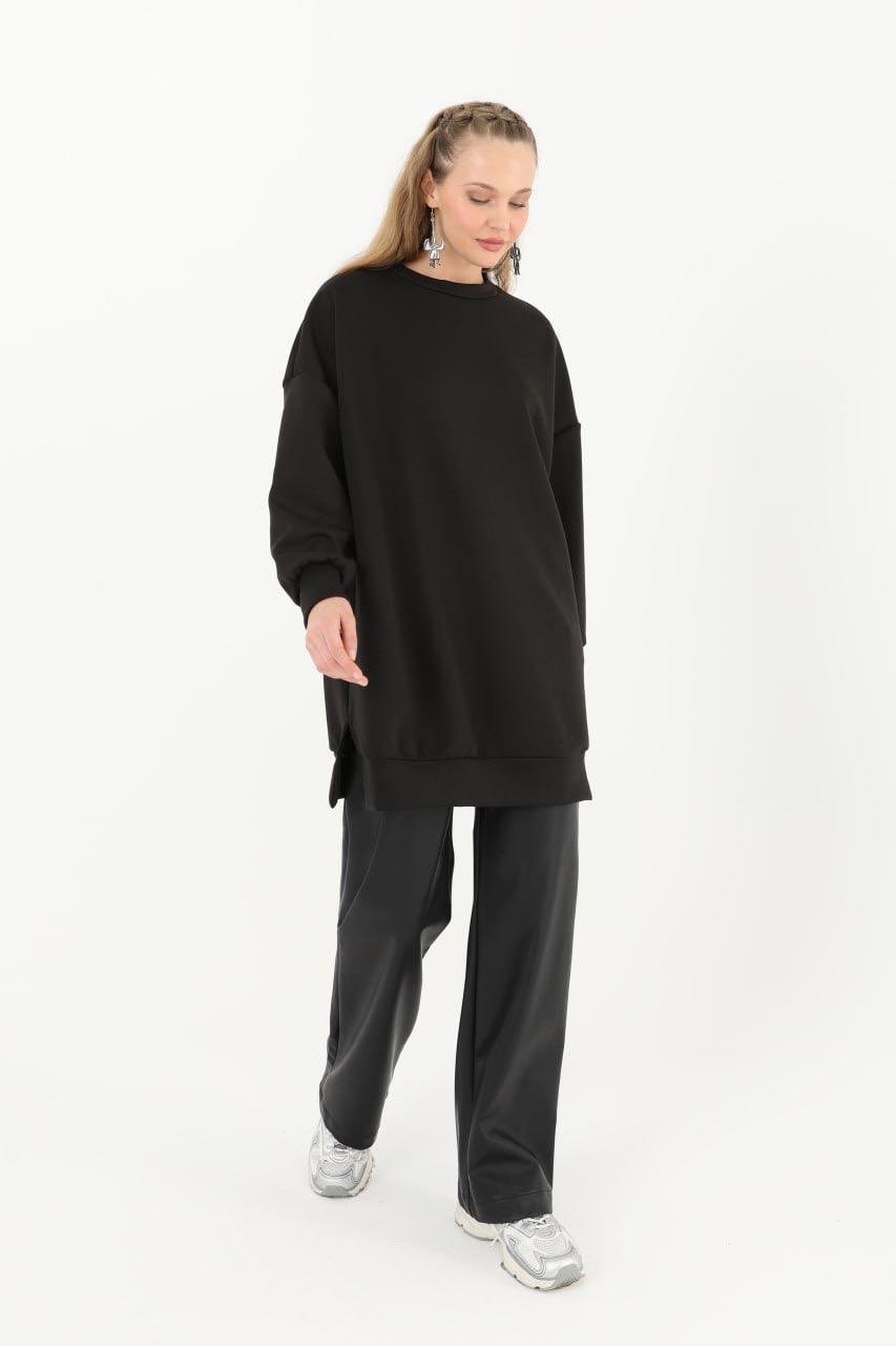 PUANE Modal Kumaş Tunik 10605 - Siyah  Tunik 