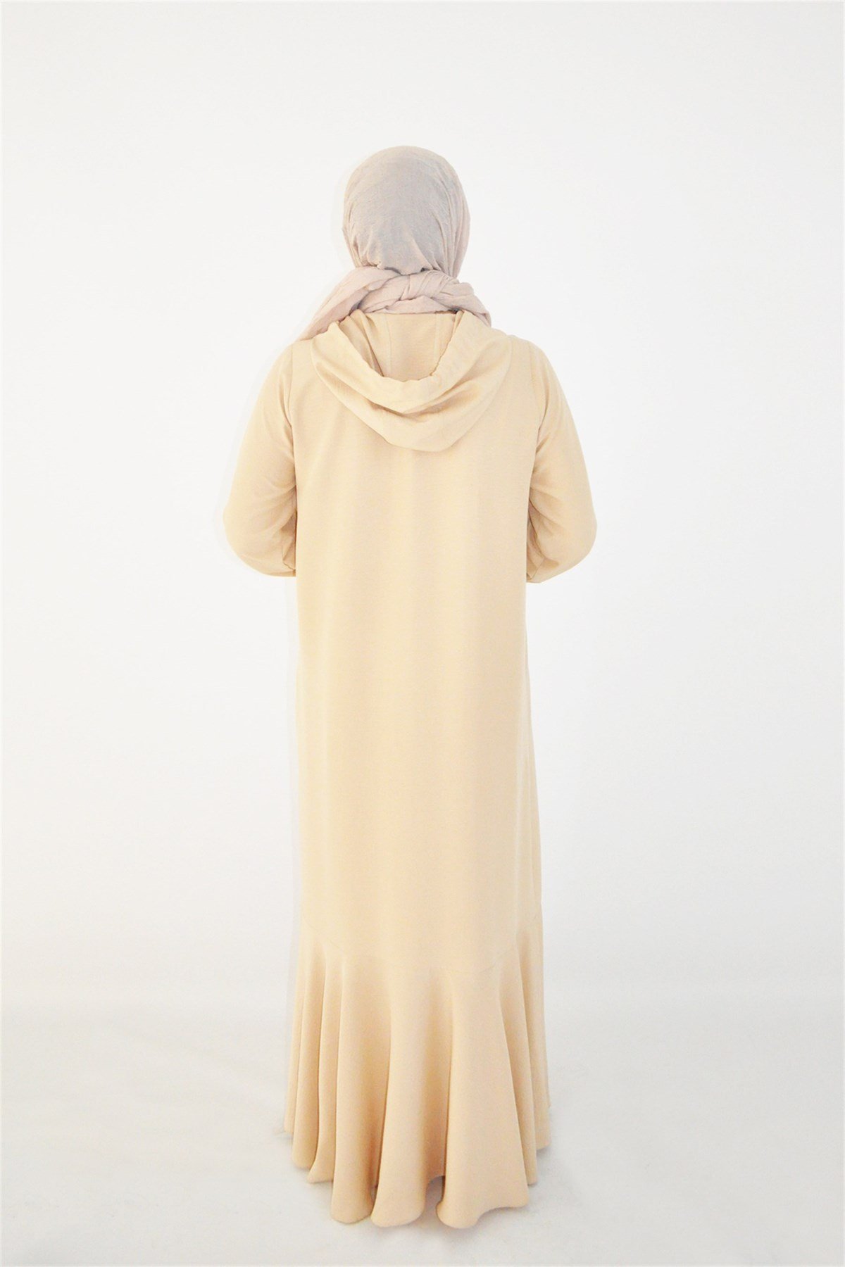 MOODBASİC Moodbasic Mb06.110 Volanlı Kapüşonlu Yazılı Elbise - Bej MOODBASİC Moodbasic Mb06.110 Volanlı Kapüşonlu Yazılı Elbise - Bej Elbise   Elbise