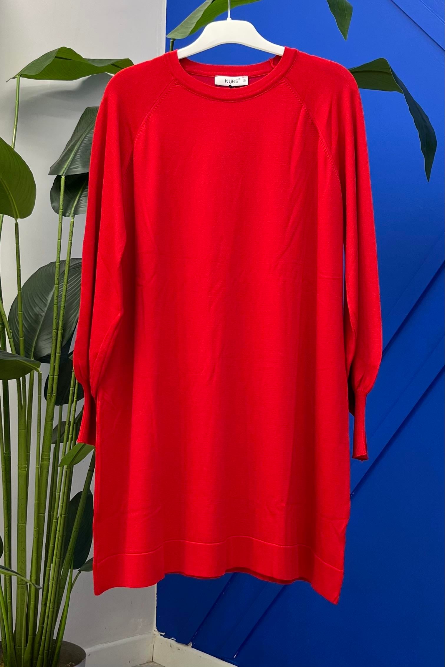 NUSS Nuss 500 Basic Triko Tunik - Kırmızı Nuss 500 Basic Triko Tunik - Kırmızı - Bilen Giyim Tunik