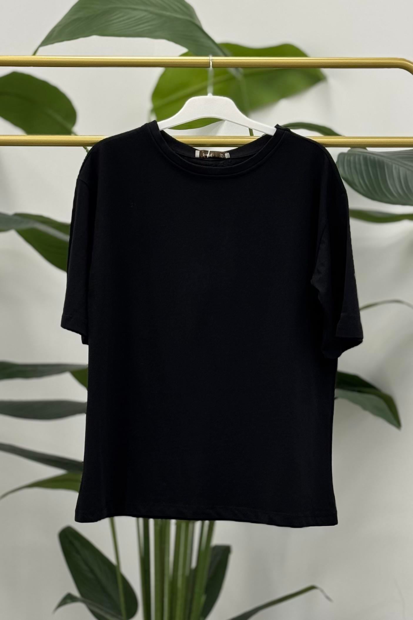 OIL PARK Oversize Tişört Dvn0983 - Siyah Oversize Tişört Dvn0983 - Bilen Giyim T-shirt 