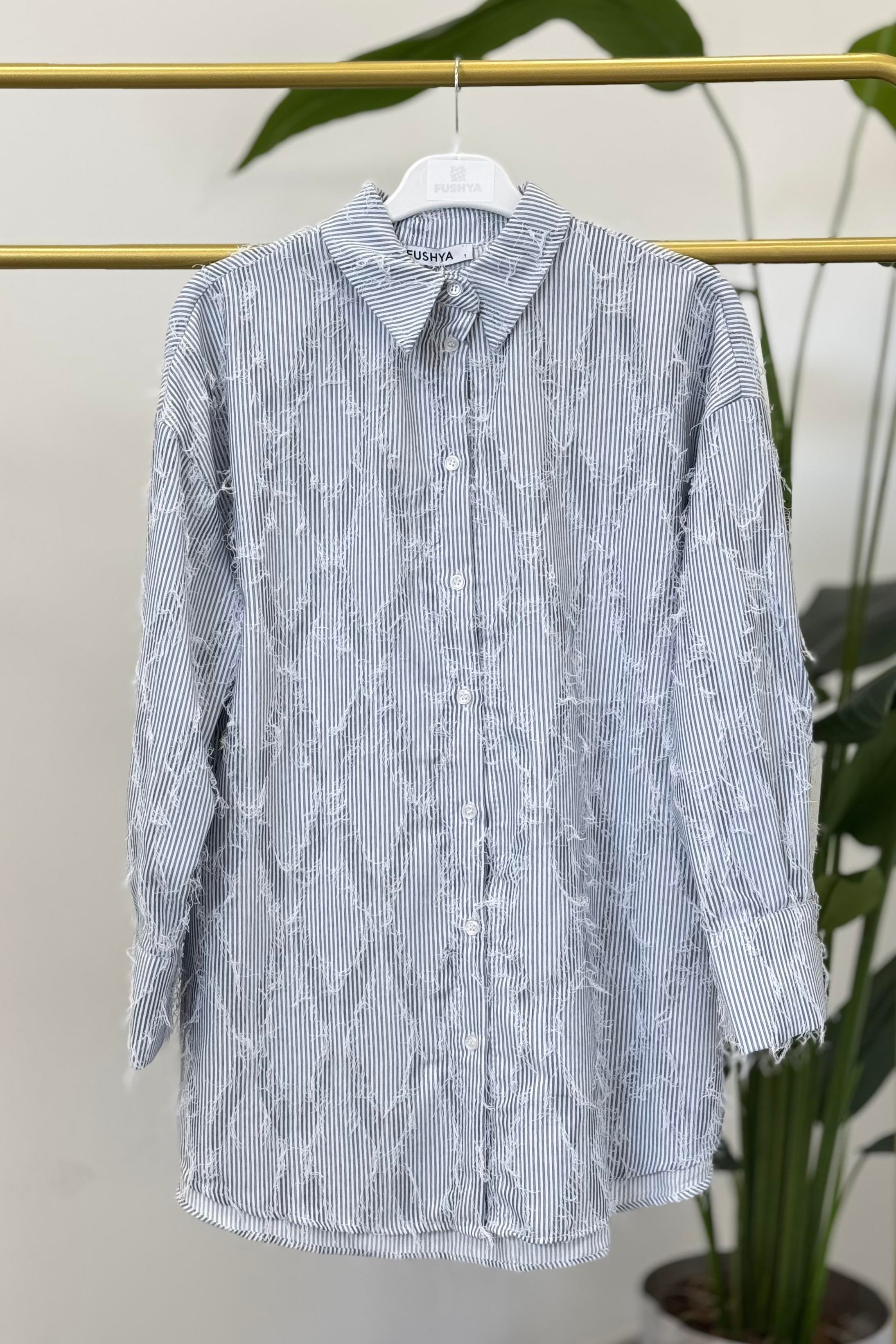 FUSHYA Püskül Detaylı Tunik 51044 - İndigo Püskül Detaylı Tunik 51044 - İndigo - Bilen Giyim Tunik 