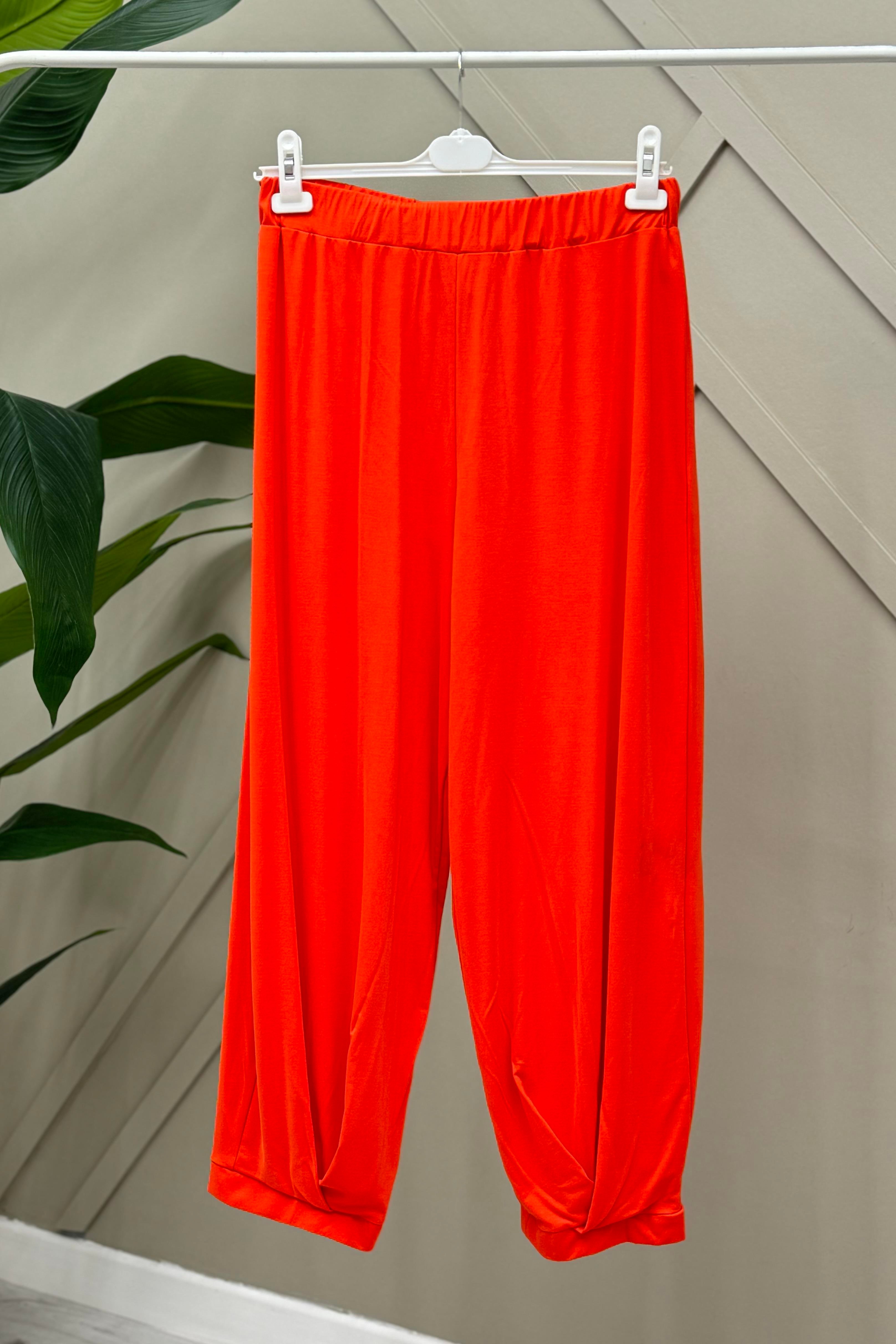 PUANE Şalvar Kesim Yumuşak Kumaştan Pantolon 18174 - Oranj Şalvar Kesim Yumuşak Kumaştan Pantolon 18174 - Oranj - Bilen Giyim Pantolon 