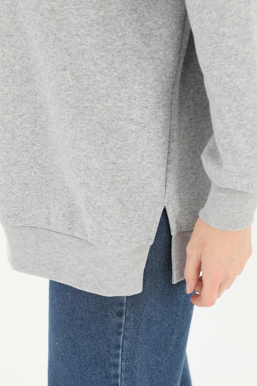 PUANE Şardonlu Basic Sweat 32108 - Gri  Sweatshirt 