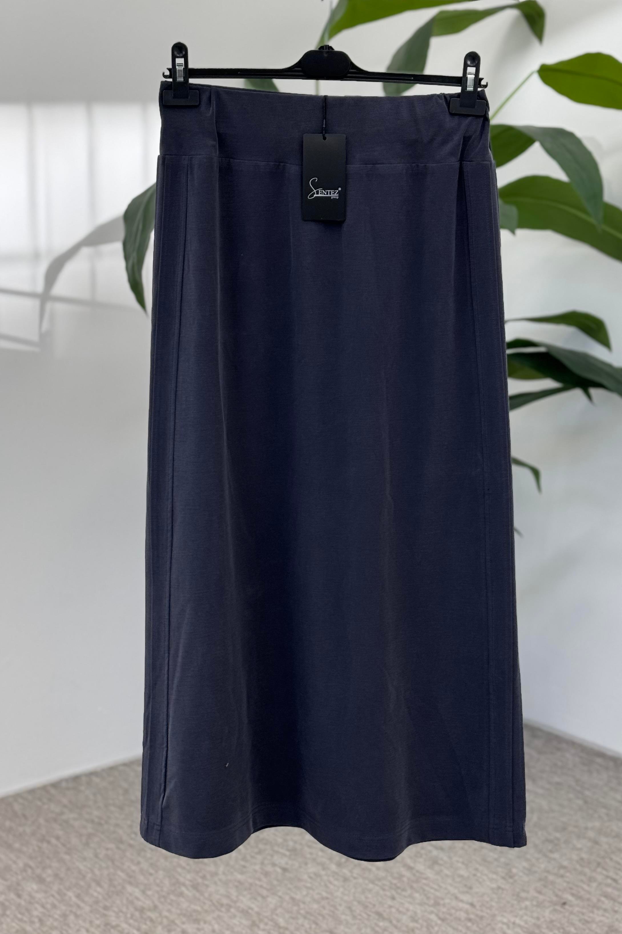 Sentez 5461 Yanı Nervürlü Etek - Bilen Giyim