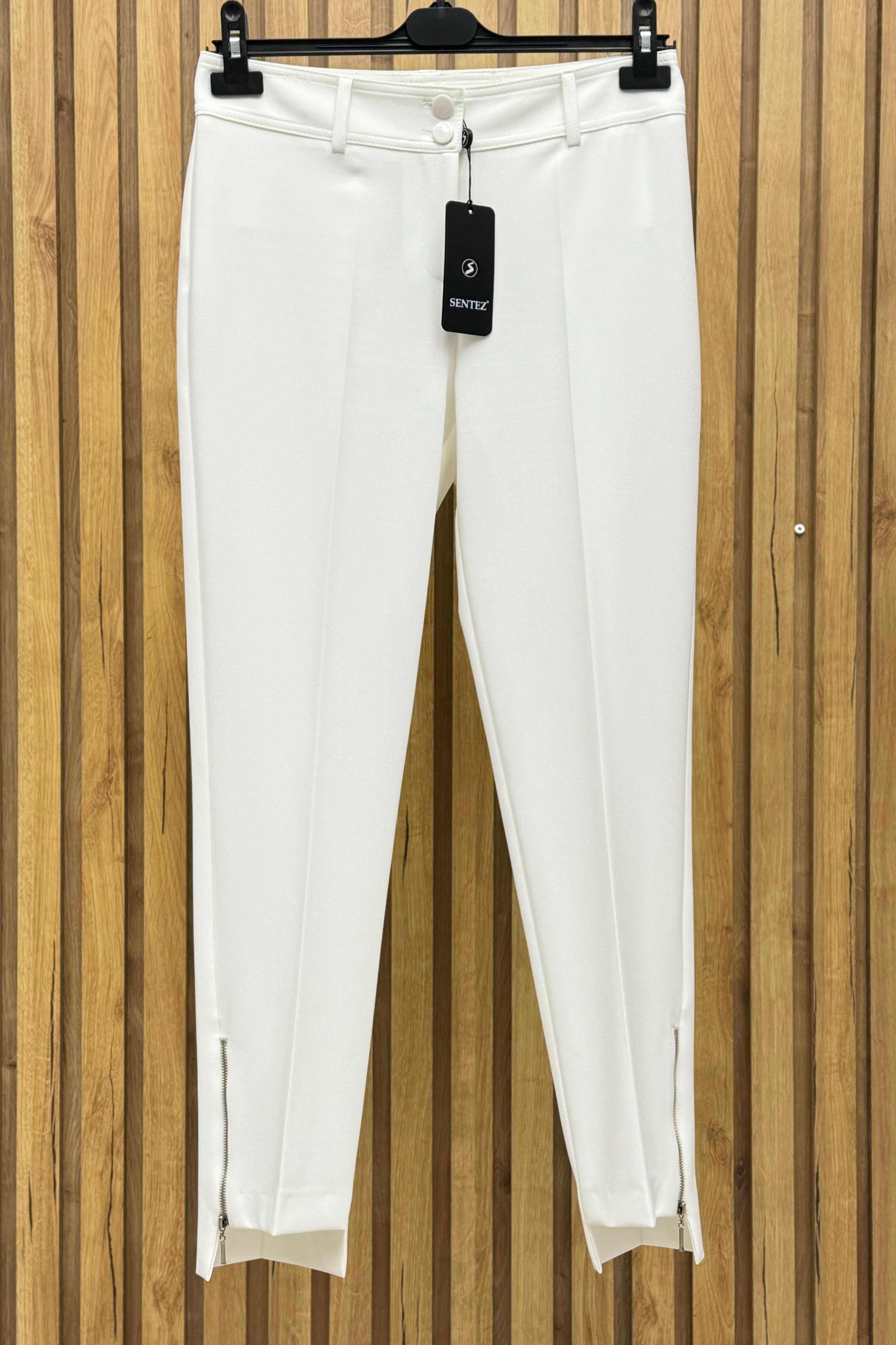 Sentez Sentez 5535 Paçası Fermuarlı Classic Pantolon - Ekru Sentez 5535 Paçası Fermuarlı Classic Pantolon - Ekru - Bilen Giyim Pantolon