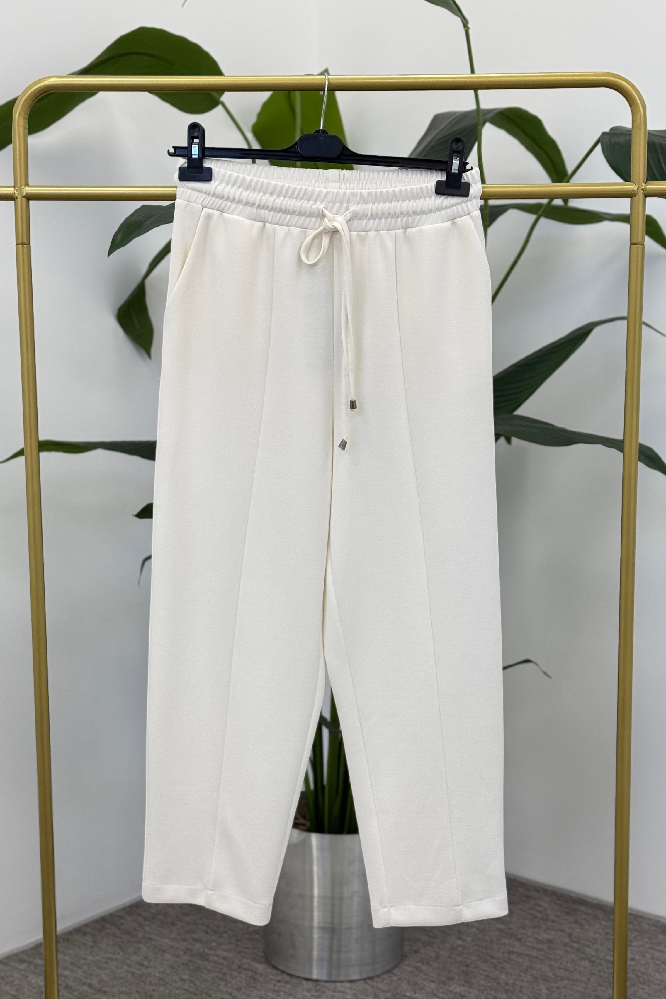 Sentez 5554-1 Önden Parçalı Havuç Bambu Pantolon - Bilen Giyim