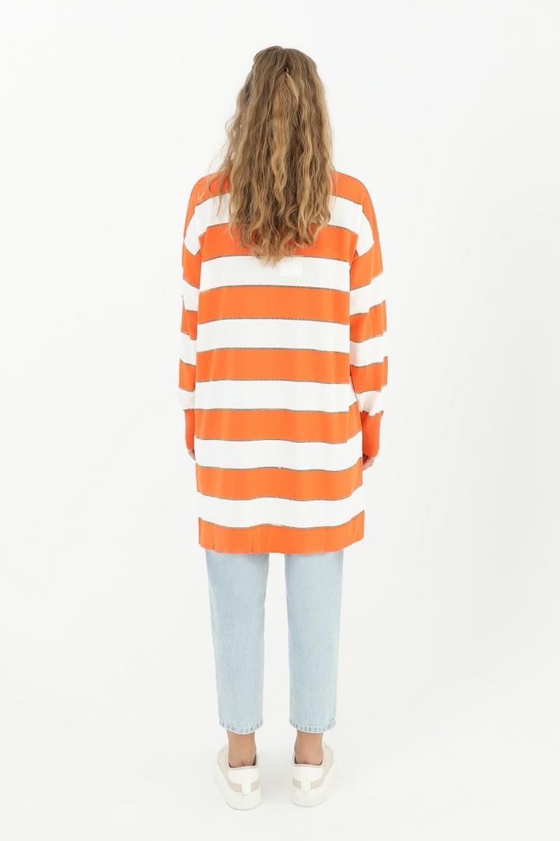 PUANE Sim Geçişli Merserize Tunik 10549 - Oranj  Tunik 