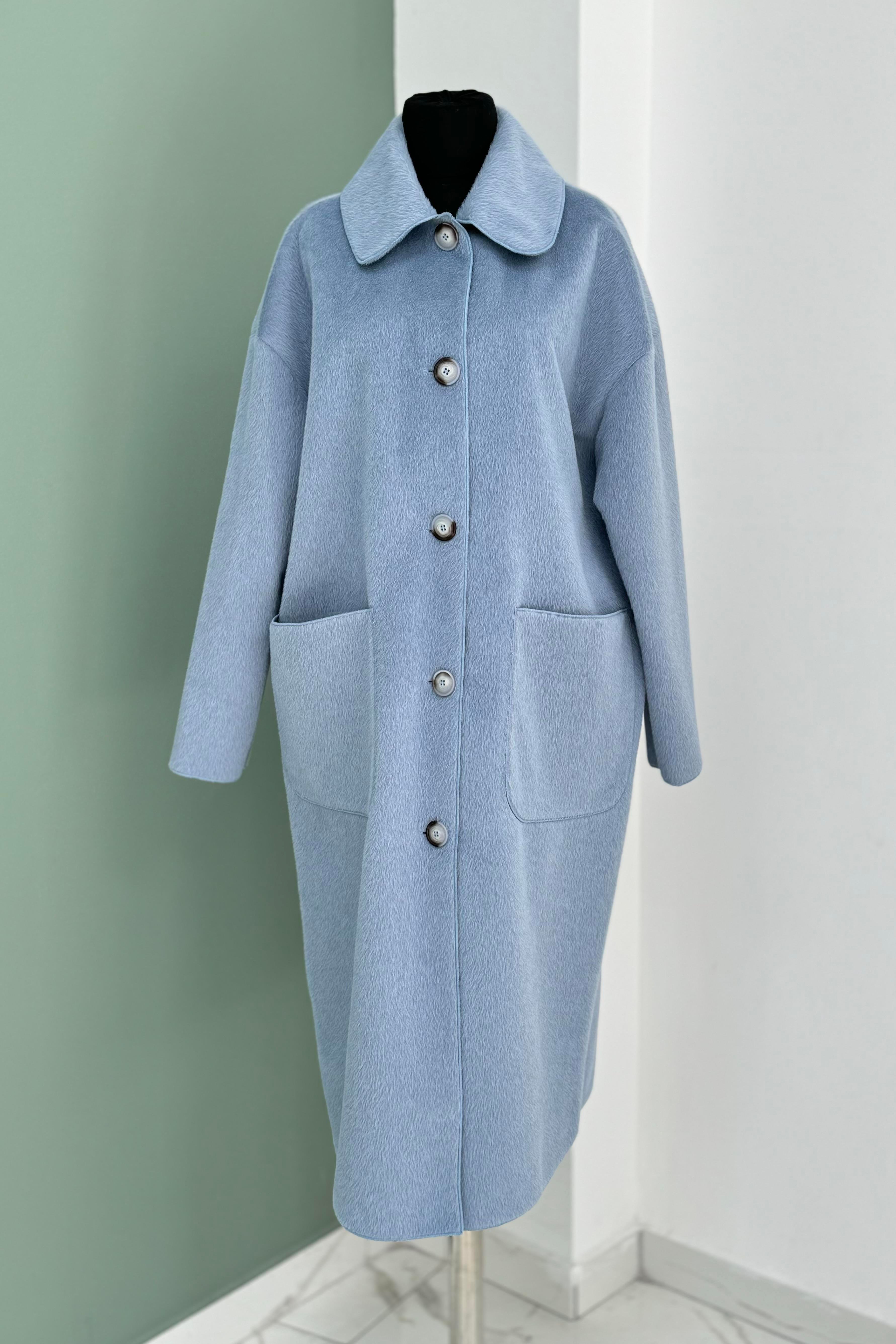 İKOLL Torba Cepli Oversize Kaban 31134 - Element Mavisi  Kaban & Mont 