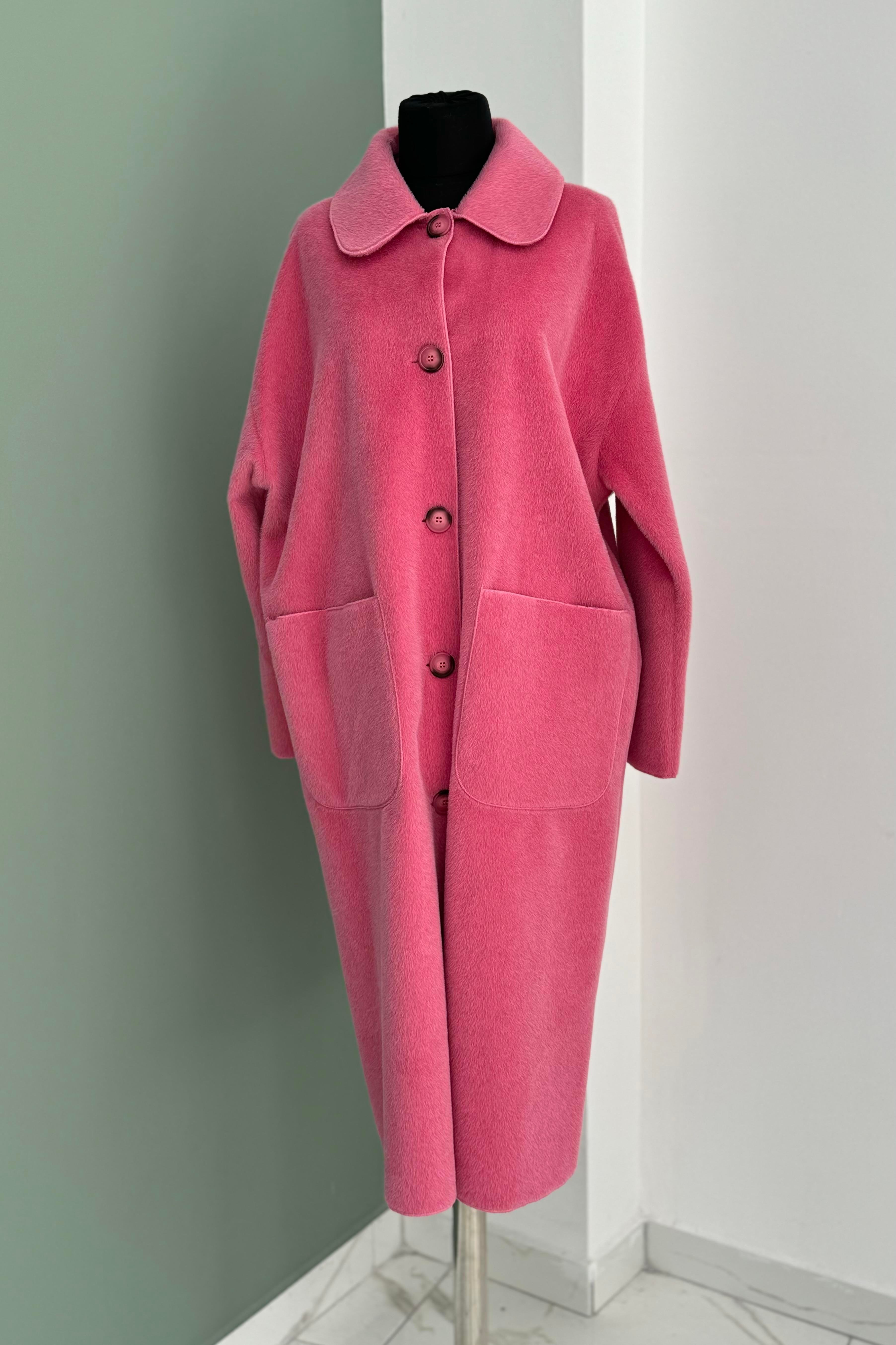 İKOLL Torba Cepli Oversize Kaban 31134 - Pembe  Kaban & Mont 