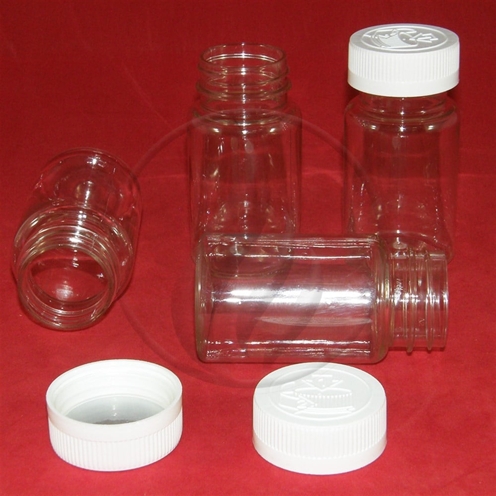 HDPE100 ml Şeffaf, Geniş Ağızlı, Sızdırmaz Kapaklı, Çocuk Emniyetli Sert ŞişePET100ml-02