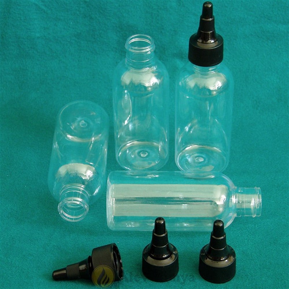 150 ml Şeffaf, Asansör Kapaklı, Kapak Ucundan Damlalıklı, İnce Ağızlı, Sıkılabilir PET Şişe