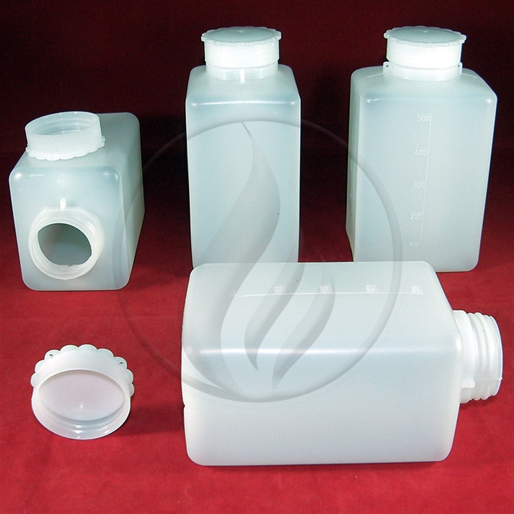 LP Italiana500 ml HDPE Şişe, Dikdörtgen Tabanlı, Taksimatlı, Contalı KapakAKTKare500