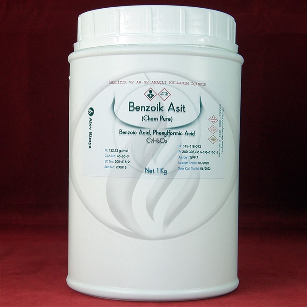 Alev KimyaBenzoik Asit - USP / Chem Pure [65-85-0] 1 KgAKBKA