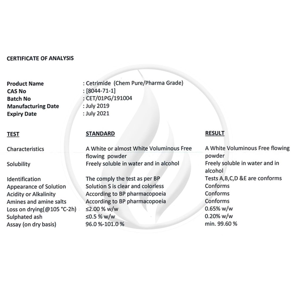 Alev KimyaCetrimide - Pharma Grade [8044-71-1]AKCET