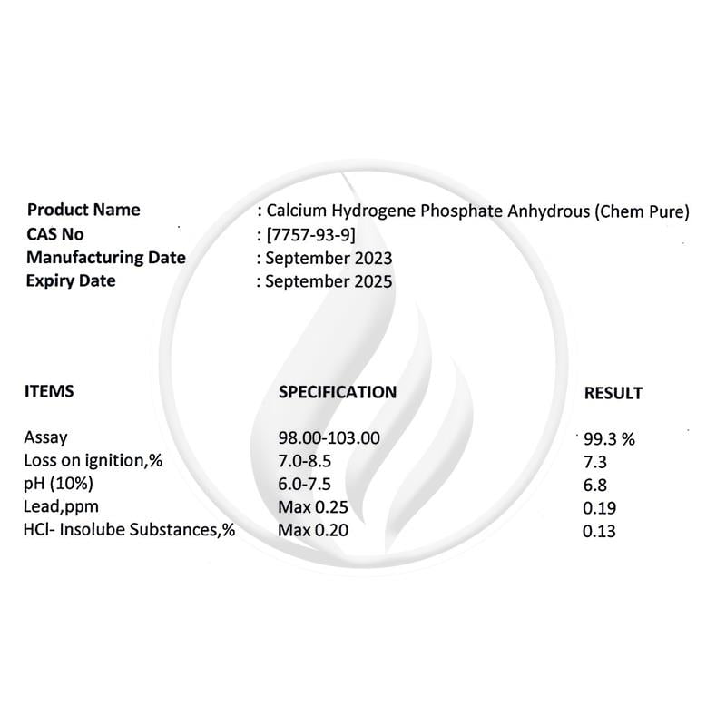 Alev KimyaDikalsiyum Fosfat Anhydrous - Pharma Grade [7757-93-9]AKKFT