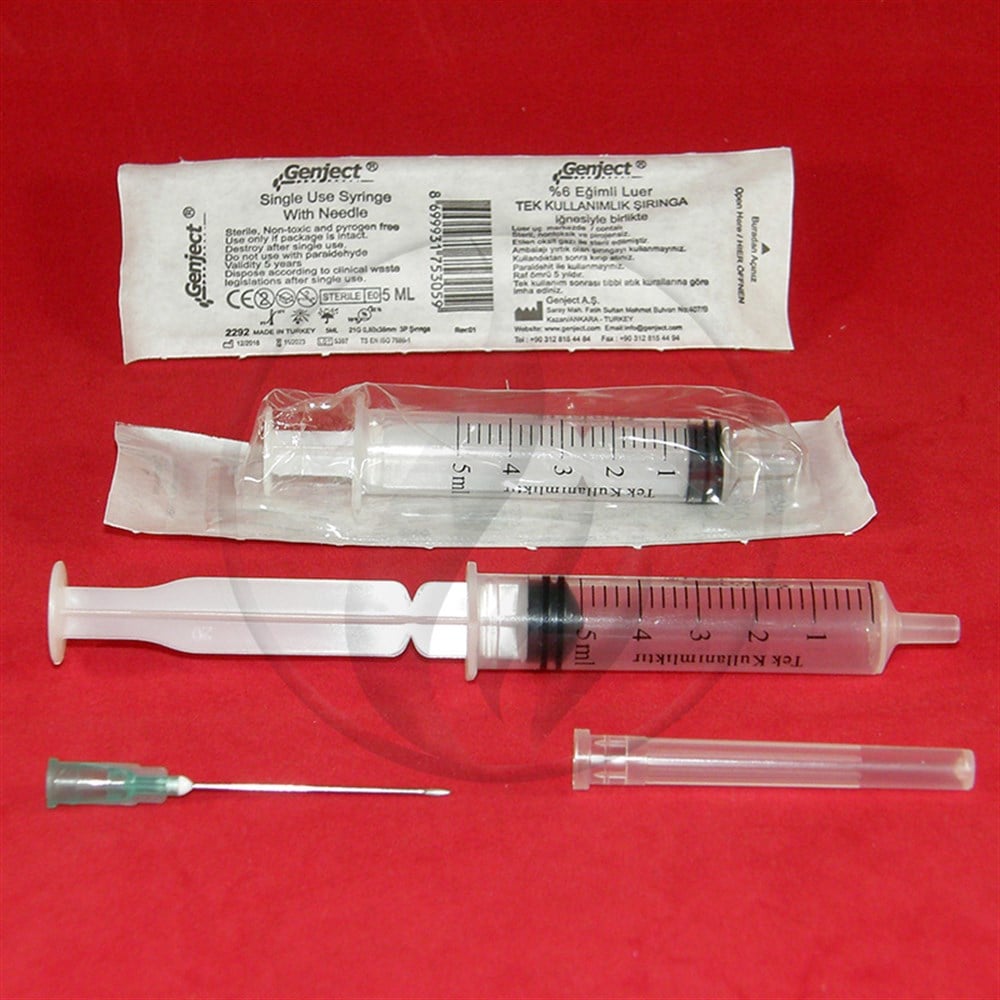 GenjectEnjektör 5ml 3 Parça KauçukluEnj5ml3P