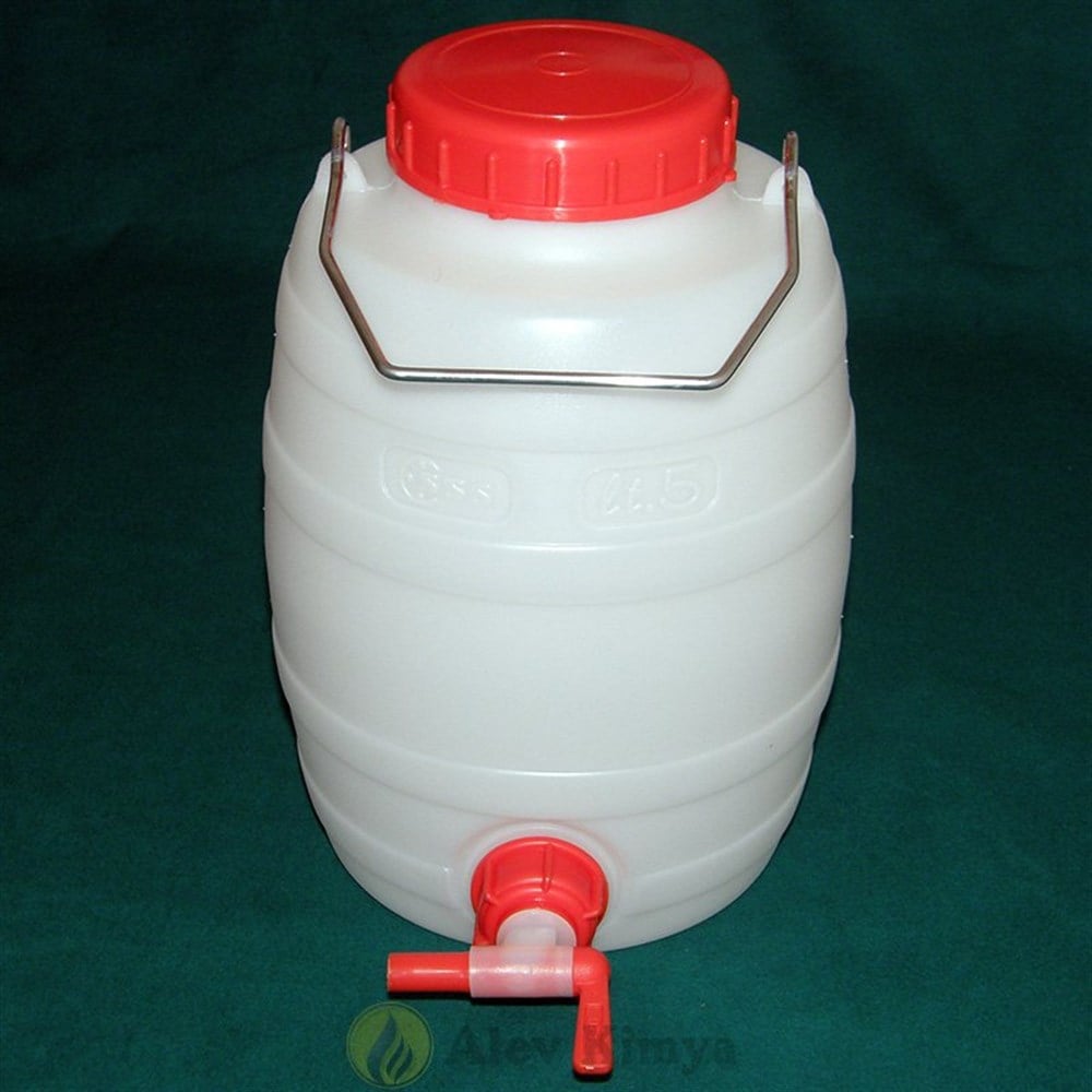 HDPE Bidon, Geniş Boyunlu, Musluklu, 5 Lt.